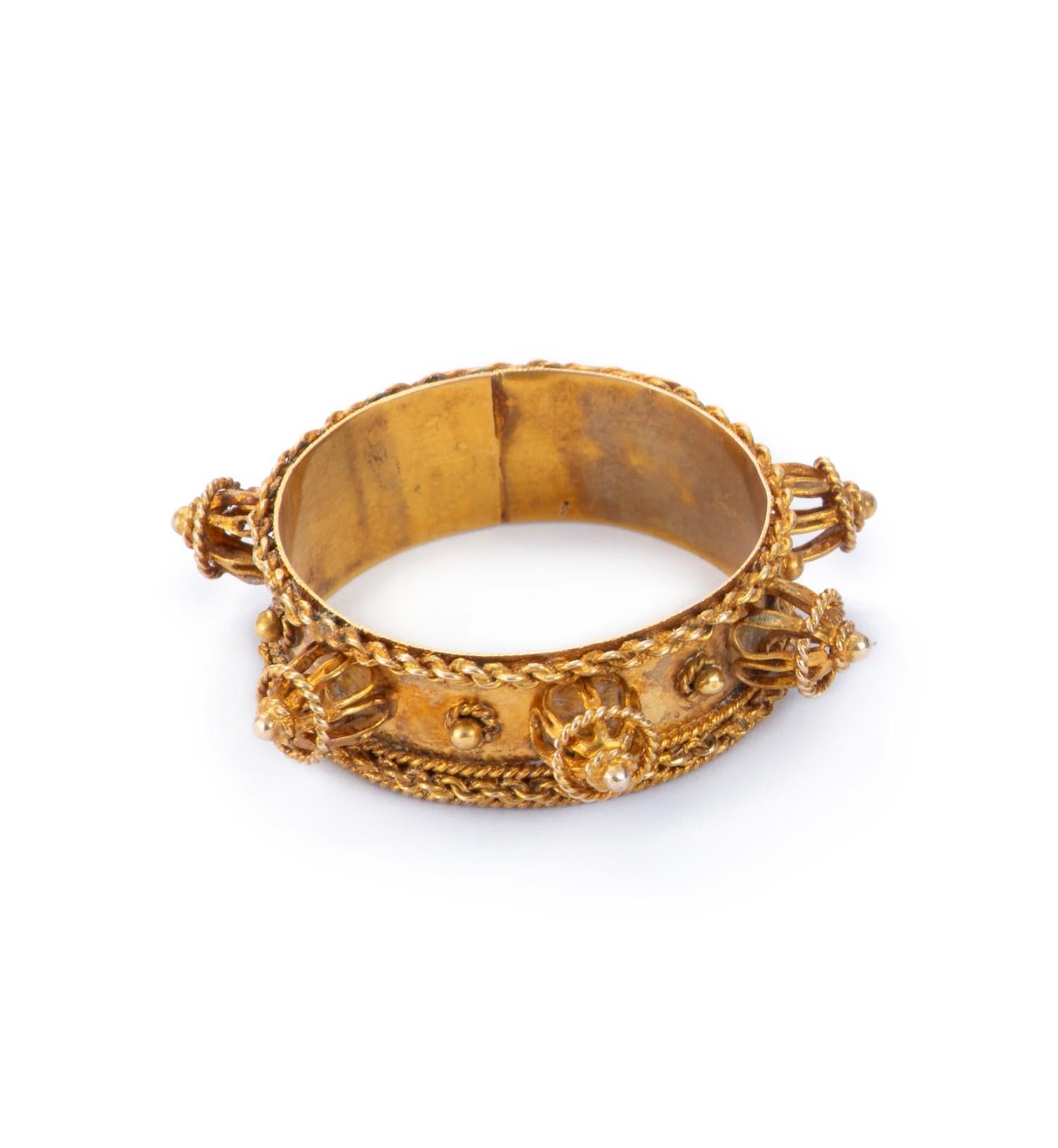 Europeo Anello nuziale ebraico d'oro, Europa, seconda metà del XIX secolo in vendita