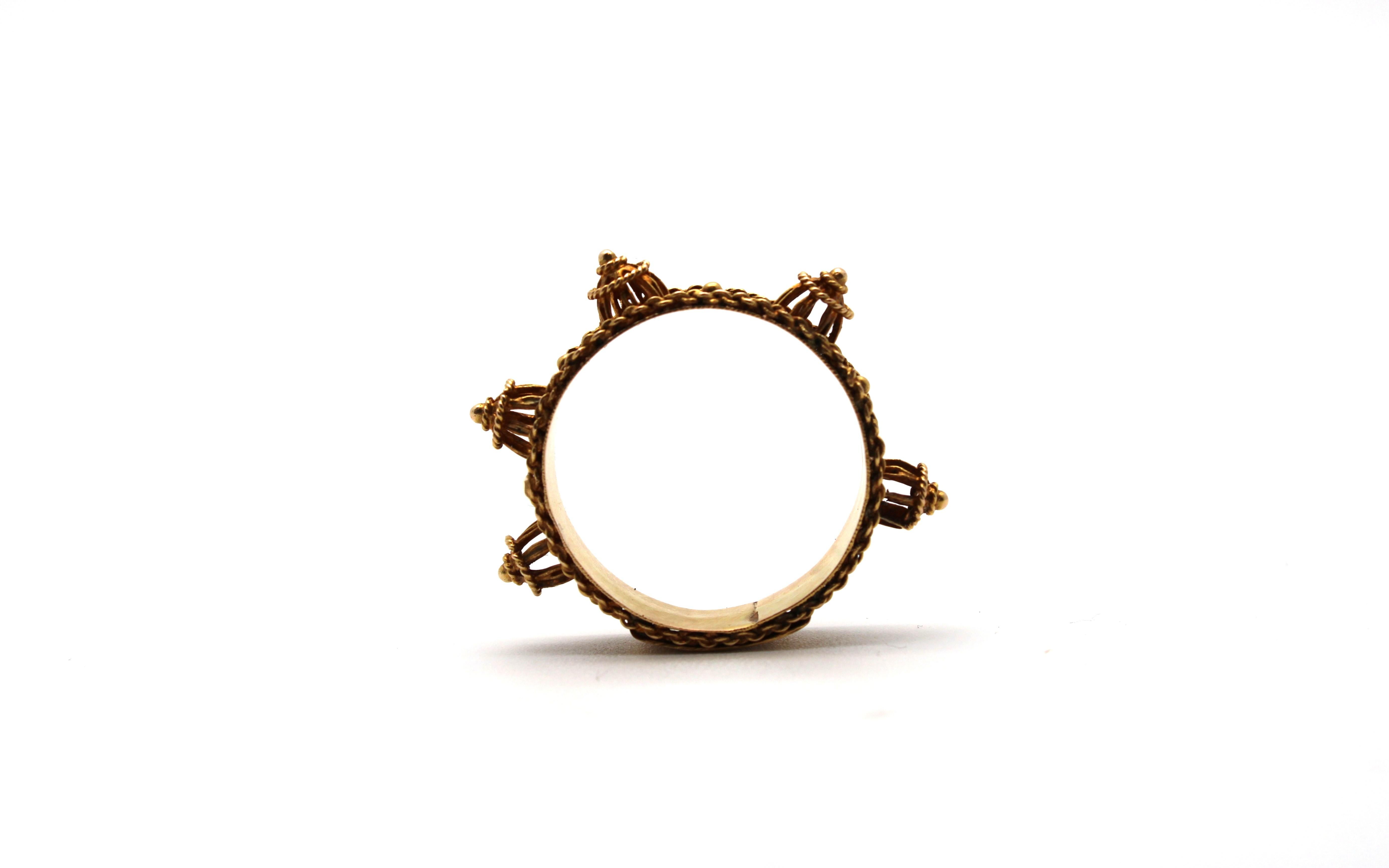 Anello nuziale ebraico d'oro, Europa, seconda metà del XIX secolo in vendita 2