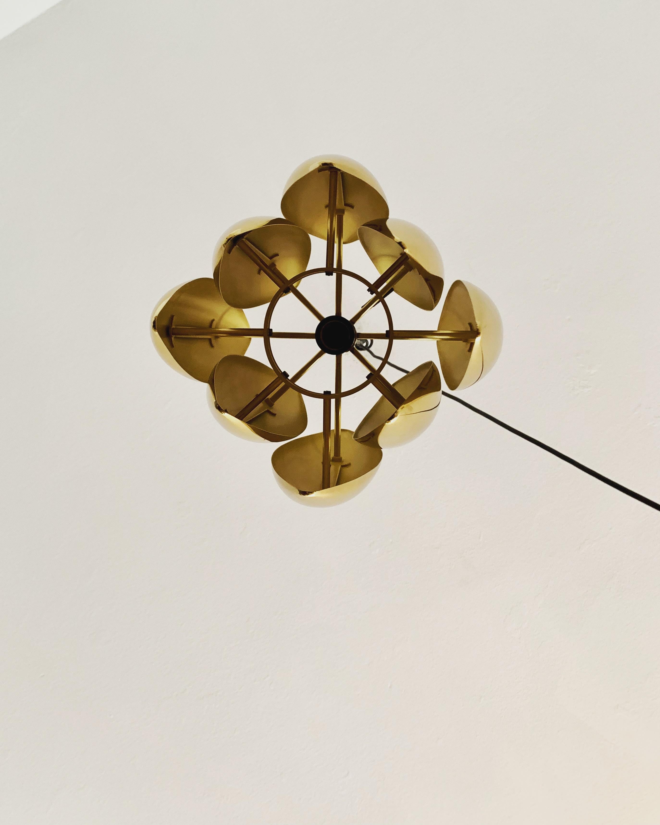 Brass Golden Kastor pendant lamp by Jo Hammerborg for Fog and Morup For Sale