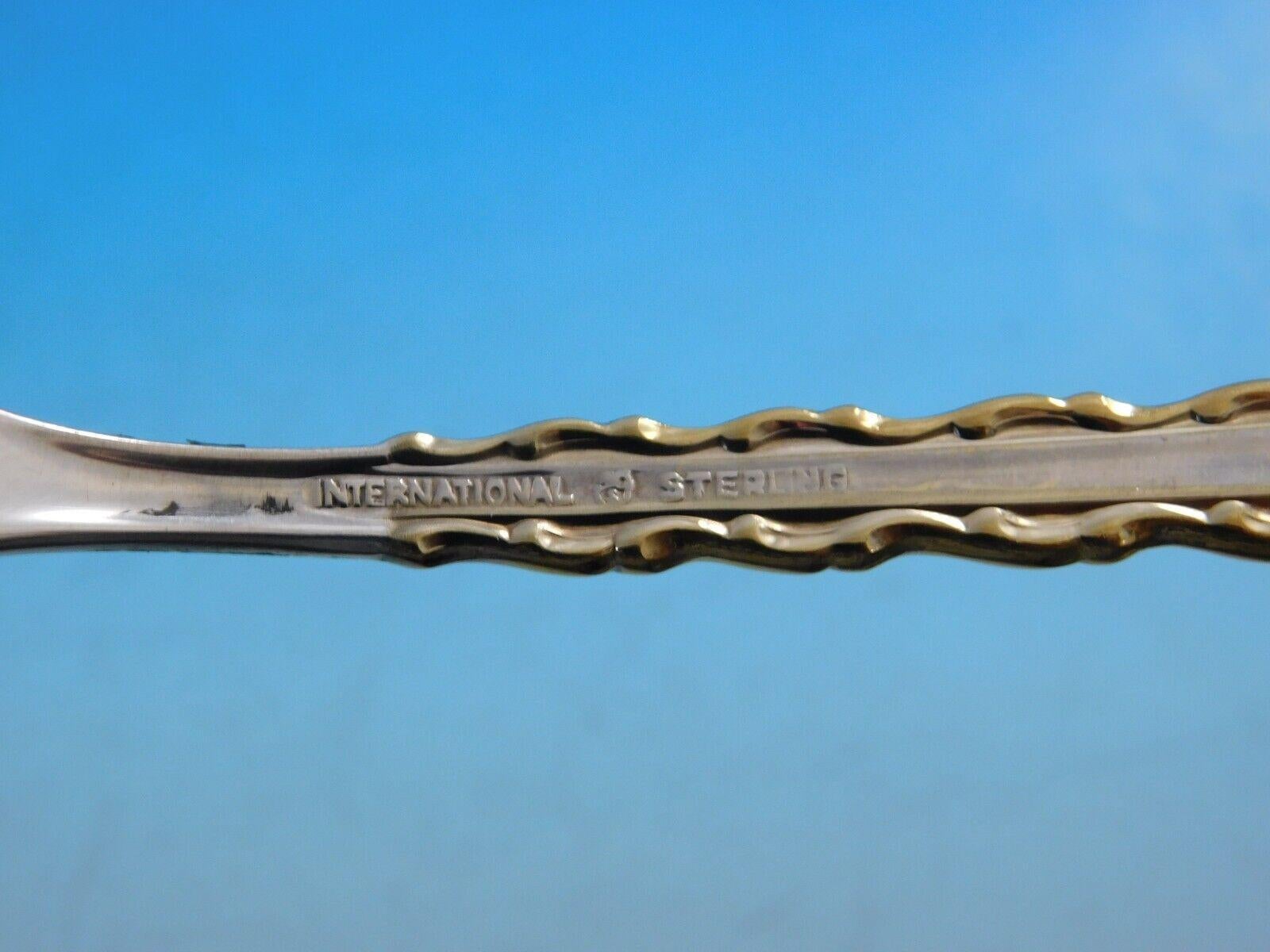 Golden La Strada by International Sterling Silver Flatware Service Set 60 pieces For Sale 1