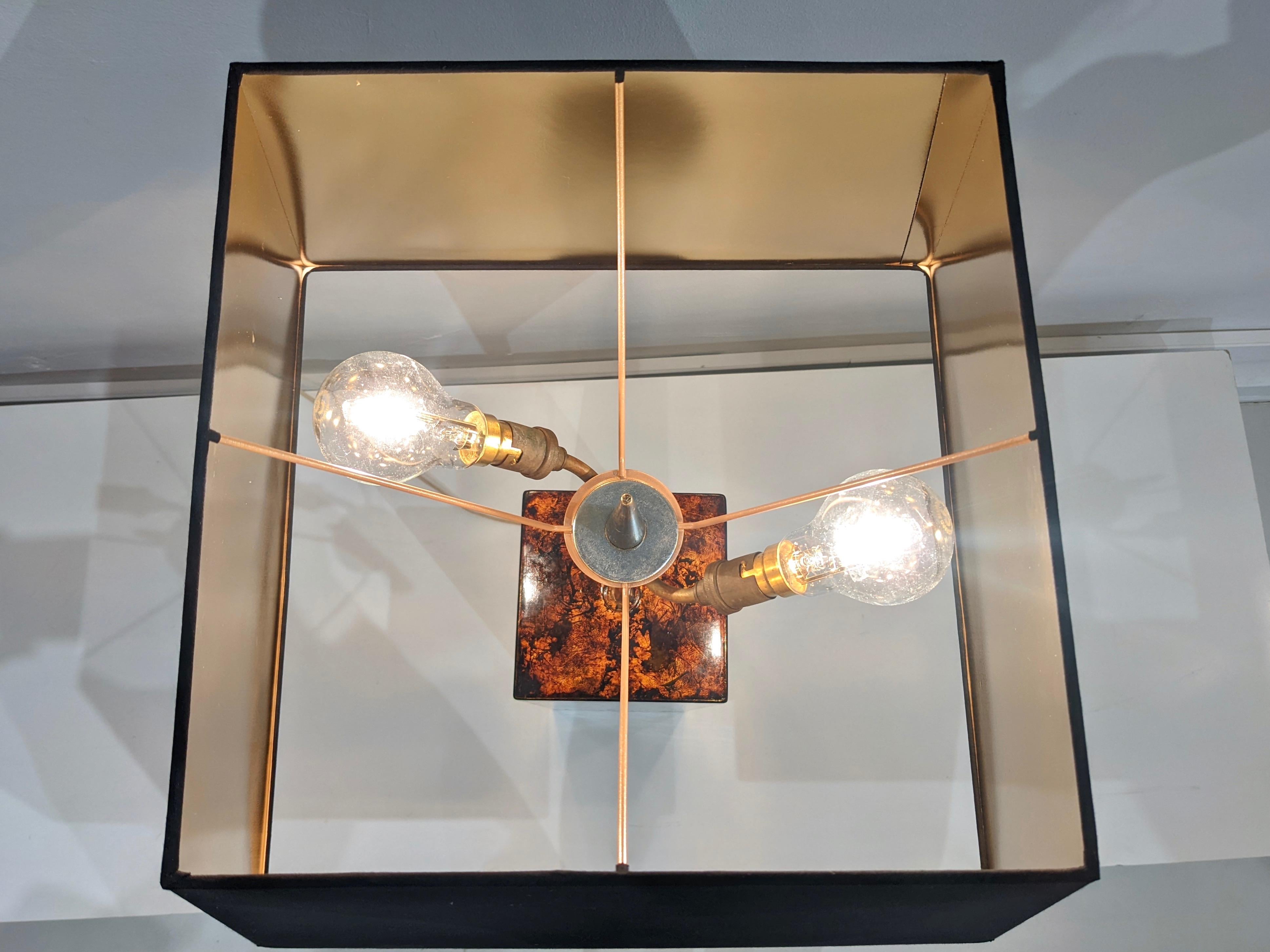 Late 20th Century Golden Lacquered Lamp, circa 1970