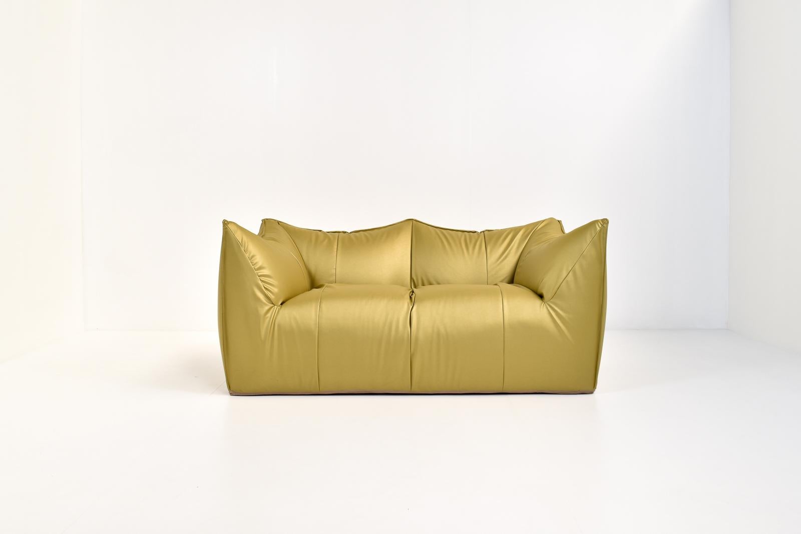 Mid-Century Modern Golden Le Bambole Sofa by Mario Bellini for B&B Italia