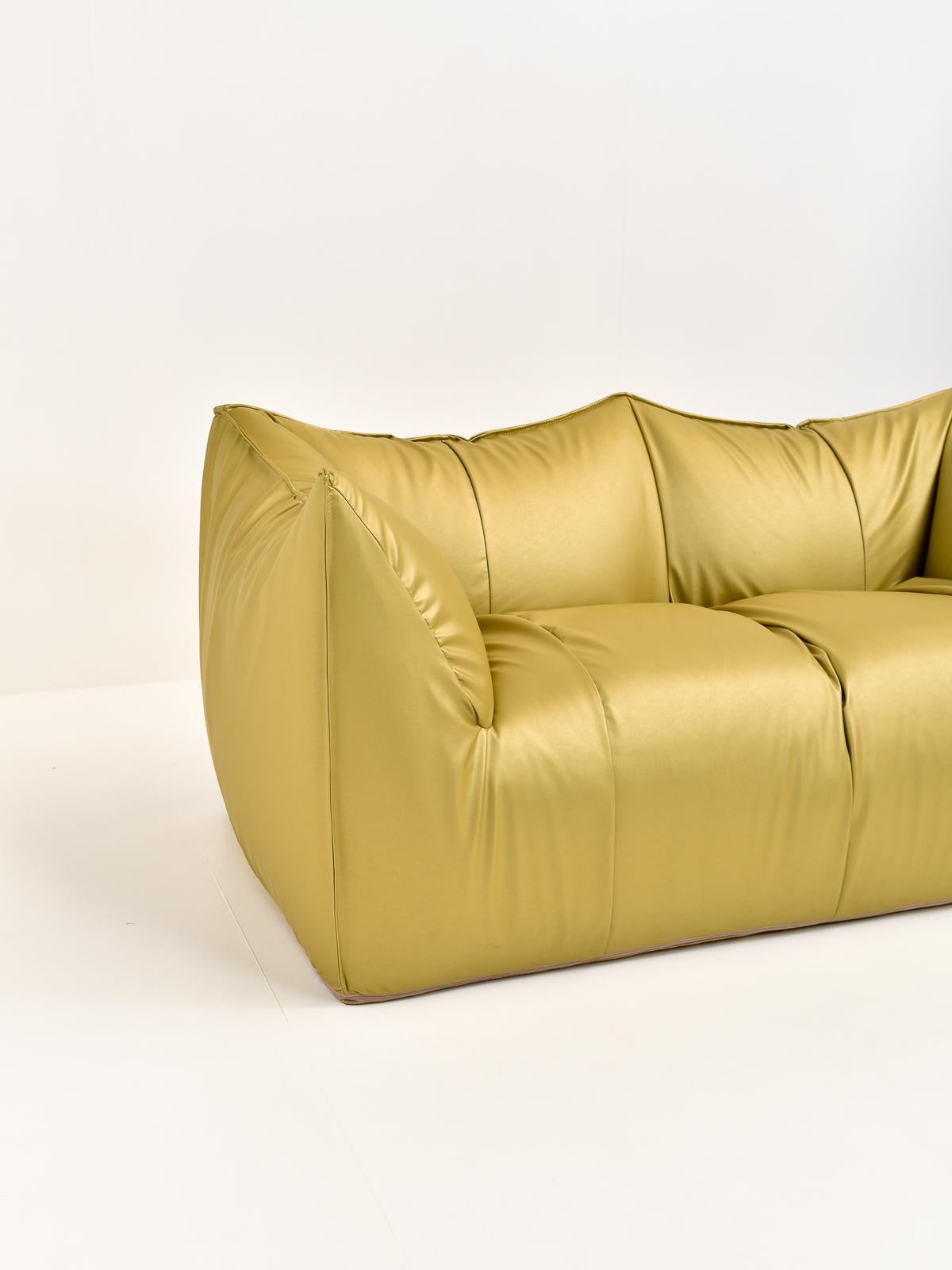 Leather Golden Le Bambole Sofa by Mario Bellini for B&B Italia