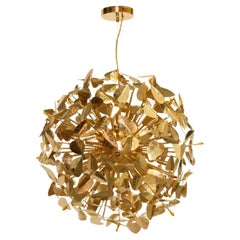 Golden Leaves Chandelier