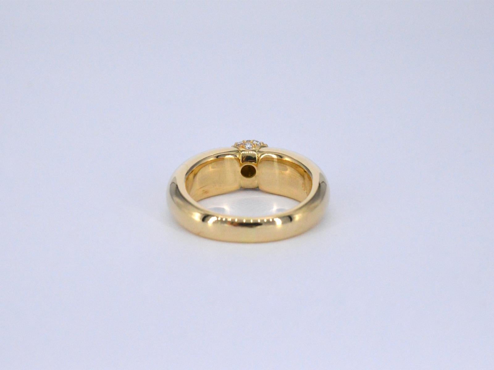 Goldener Lechic-Ring mit Diamanten im Angebot 2
