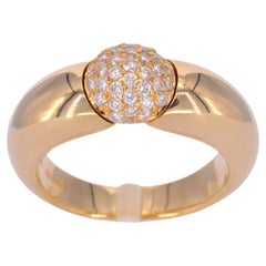 Golden Lechic ring with diamonds
