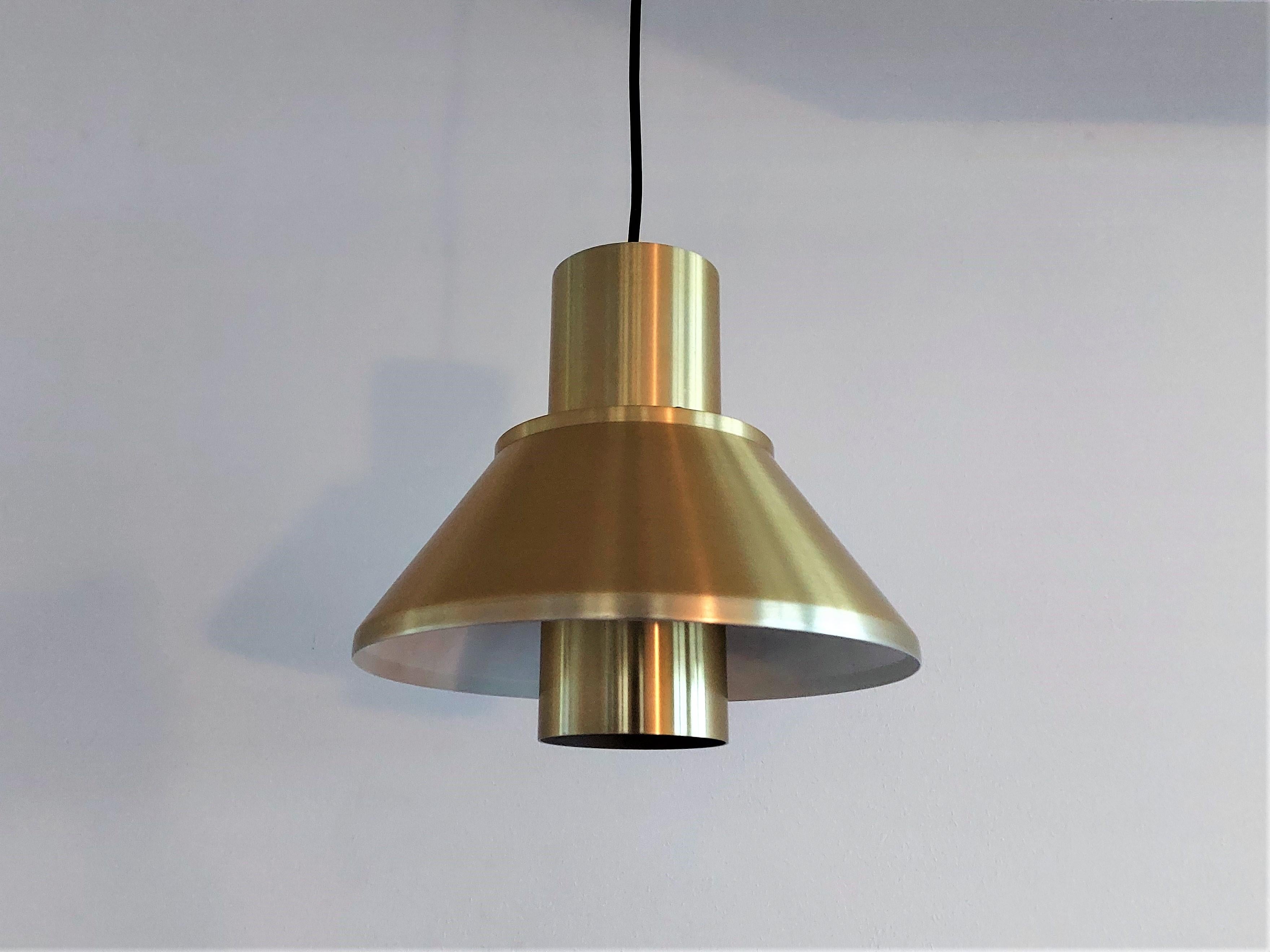 Mid-Century Modern Golden Life Pendant Lamp by Jo Hammerborg for Fog & Mørup, 3 Available, Denmark