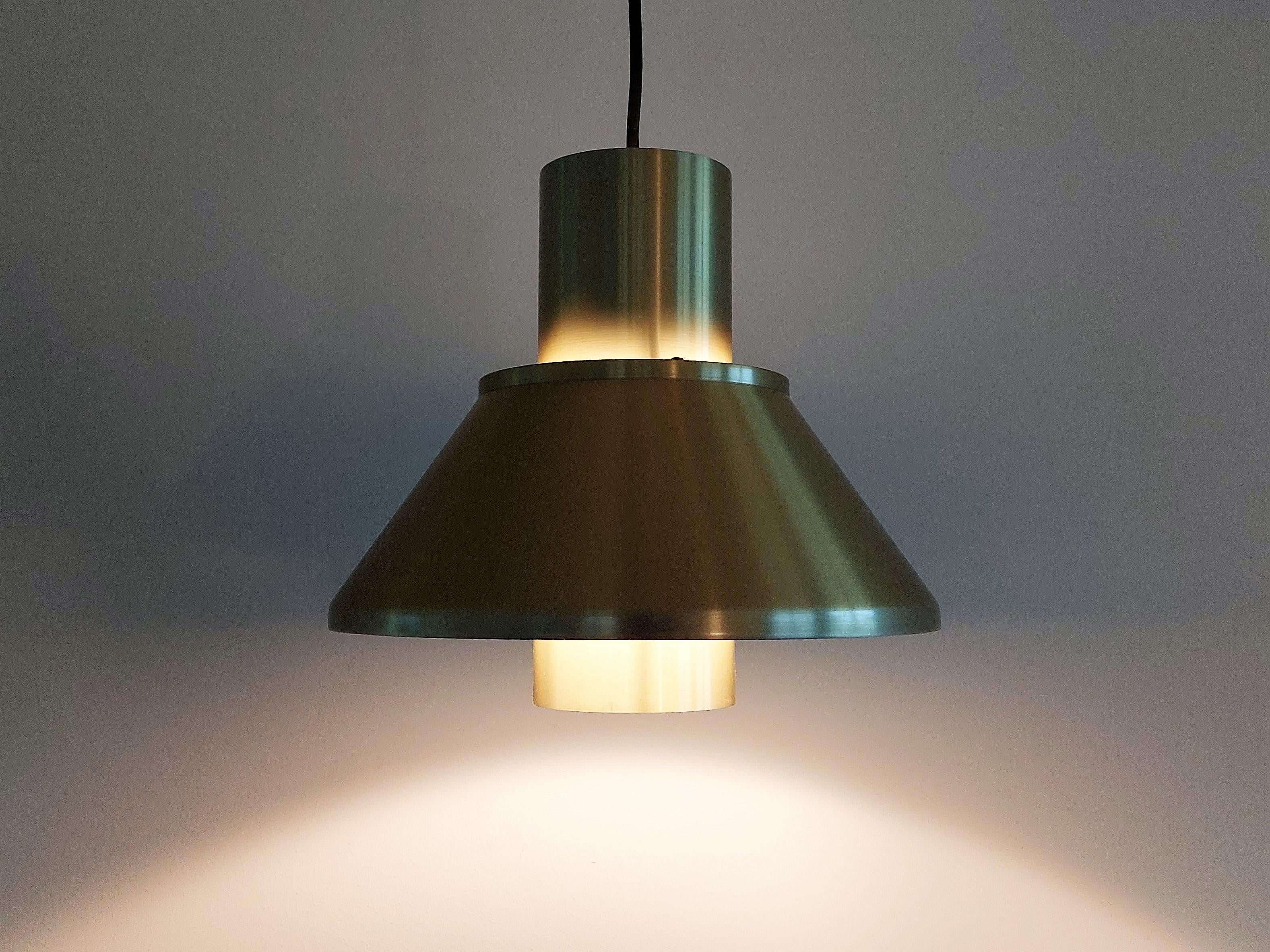 Aluminum Golden Life Pendant Lamp by Jo Hammerborg for Fog & Mørup, 3 Available, Denmark