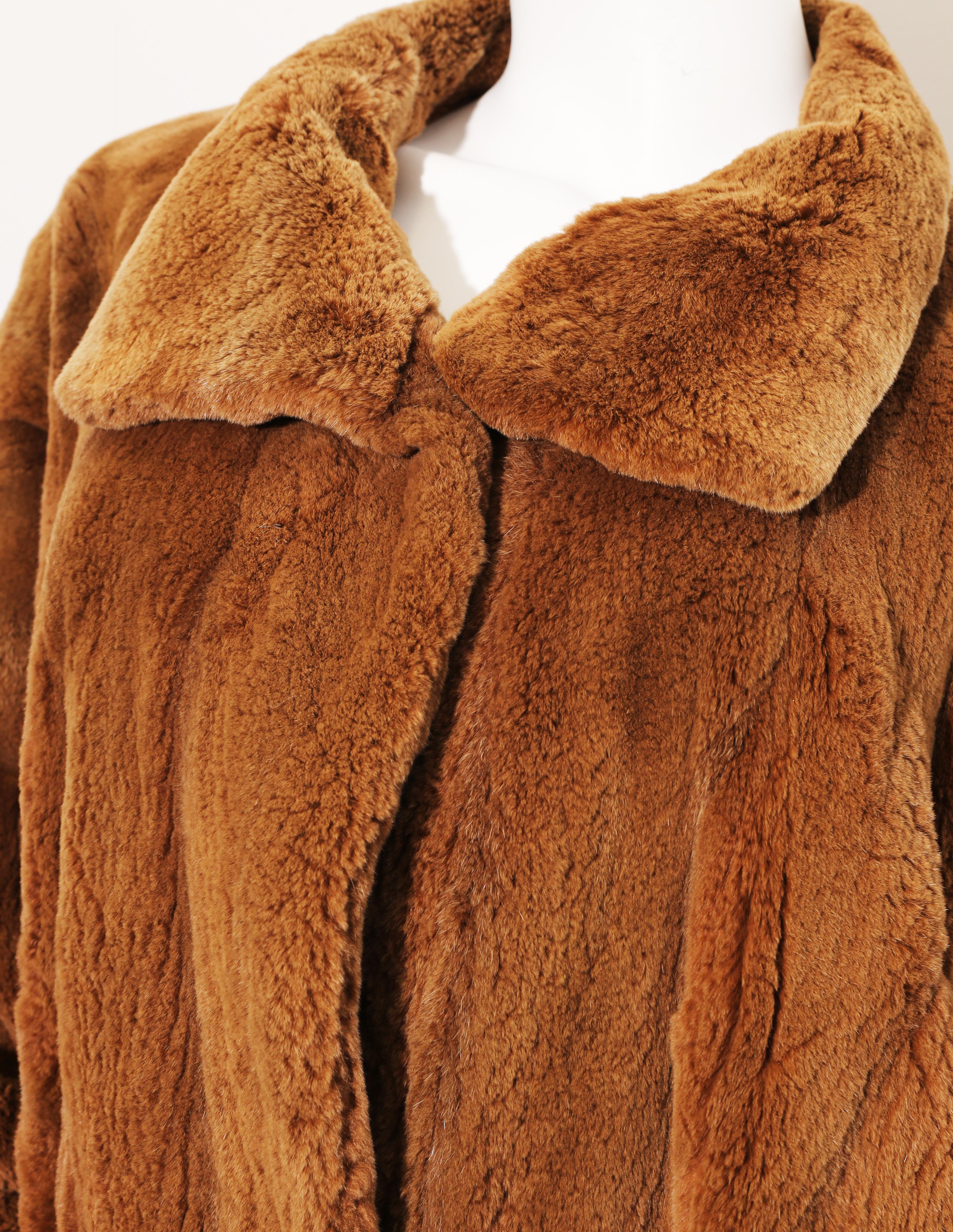 sheared mink fur coat