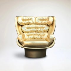Chaise Elda dorée en édition limitée de Joe Colombo pour Longhi, Italie n° 7/20