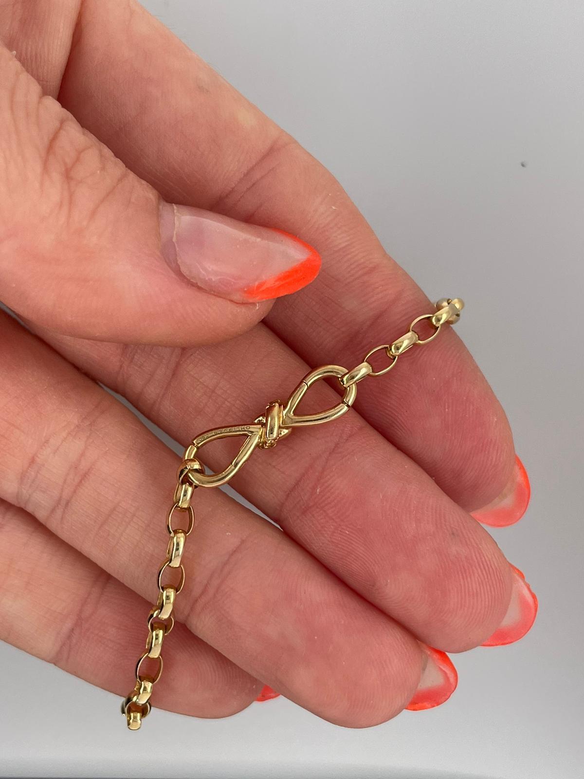 Golden Mandarin Garnet Bow pendant enhancer clasp in 18ct yellow gold For Sale 7