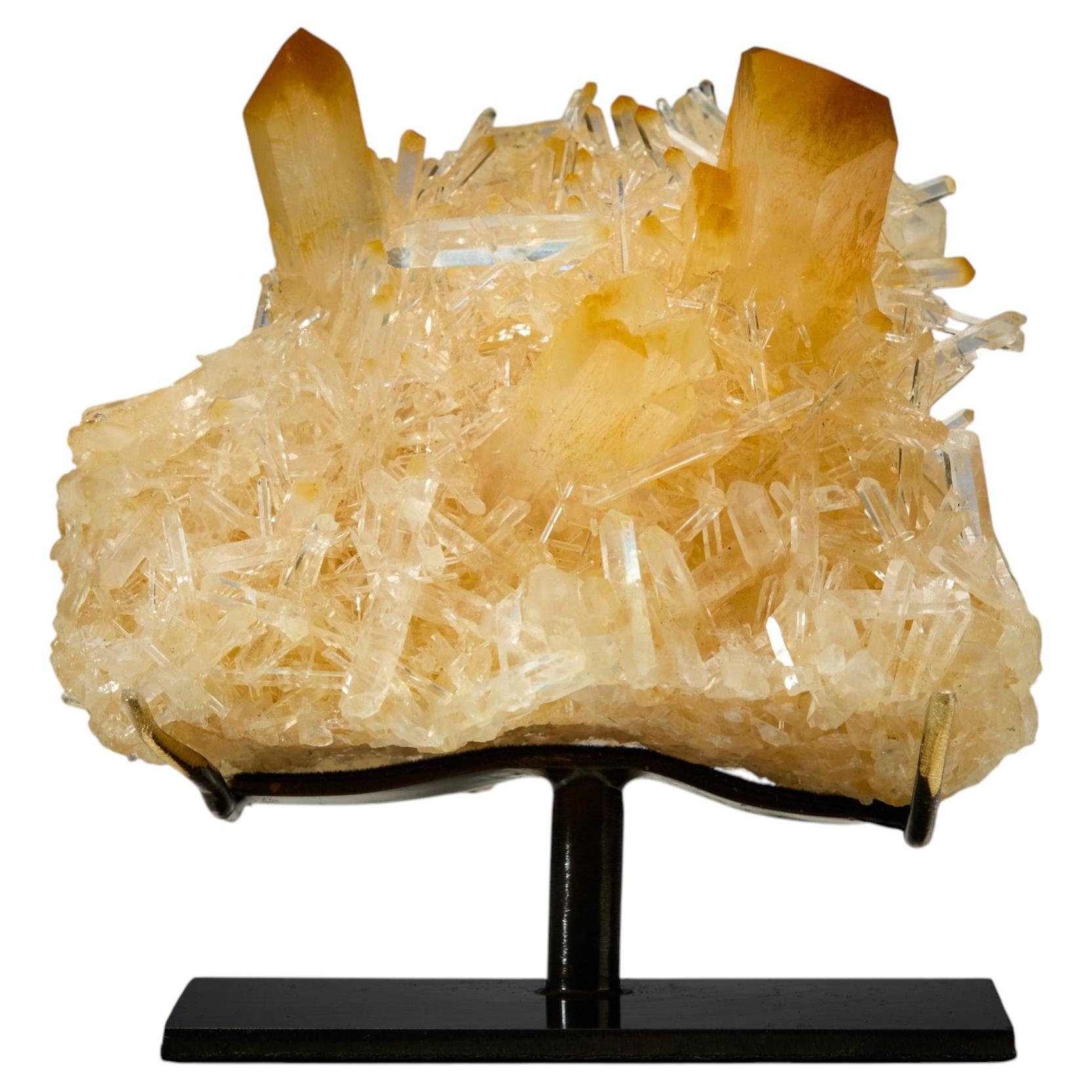 Quarzo mango dorato Oggetto decorativo Cristallo di rocca Piano d'appoggio moderno