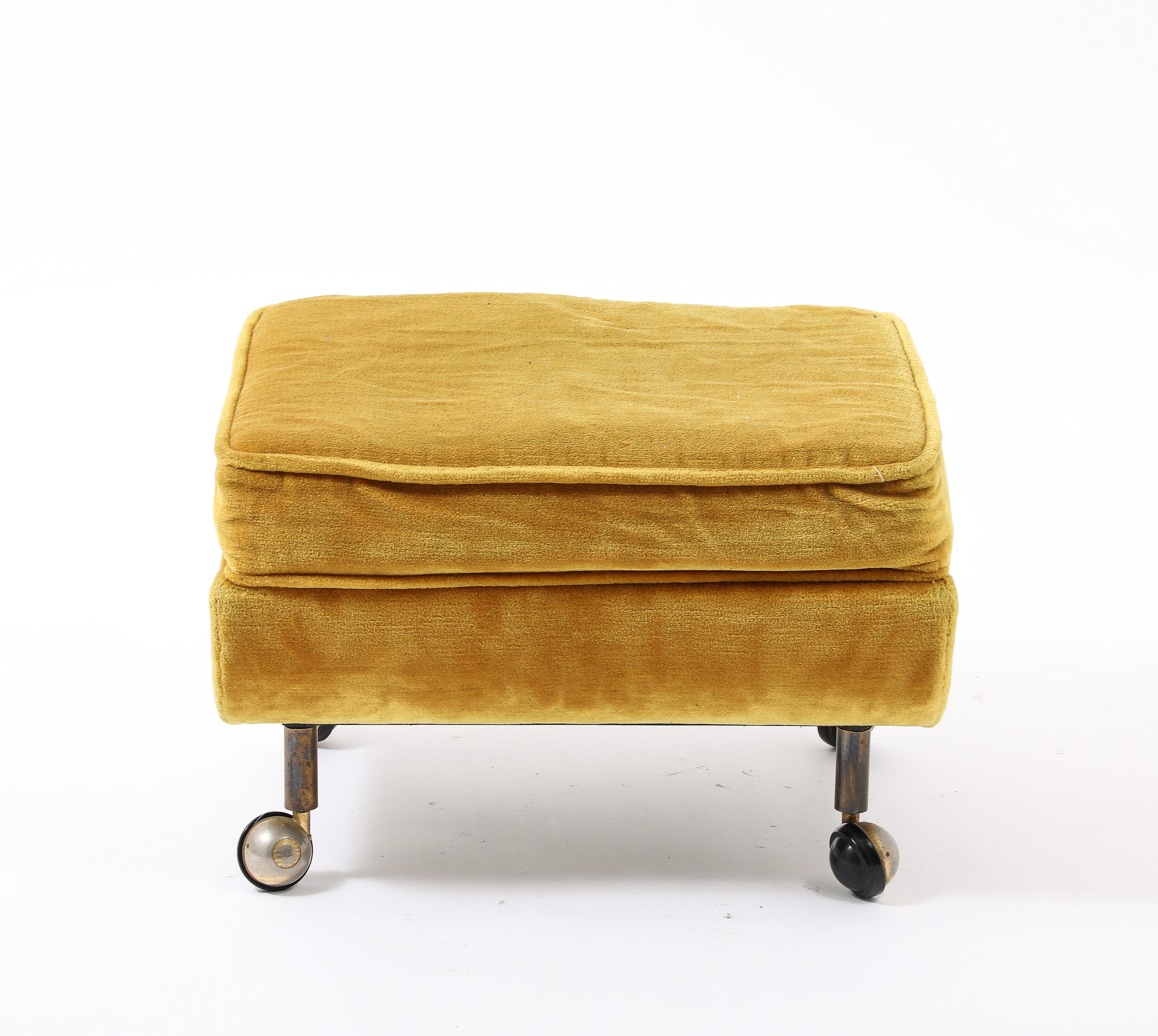 Golden Marco Zanuso “Regent” Armchair, Italy 1950's For Sale 3
