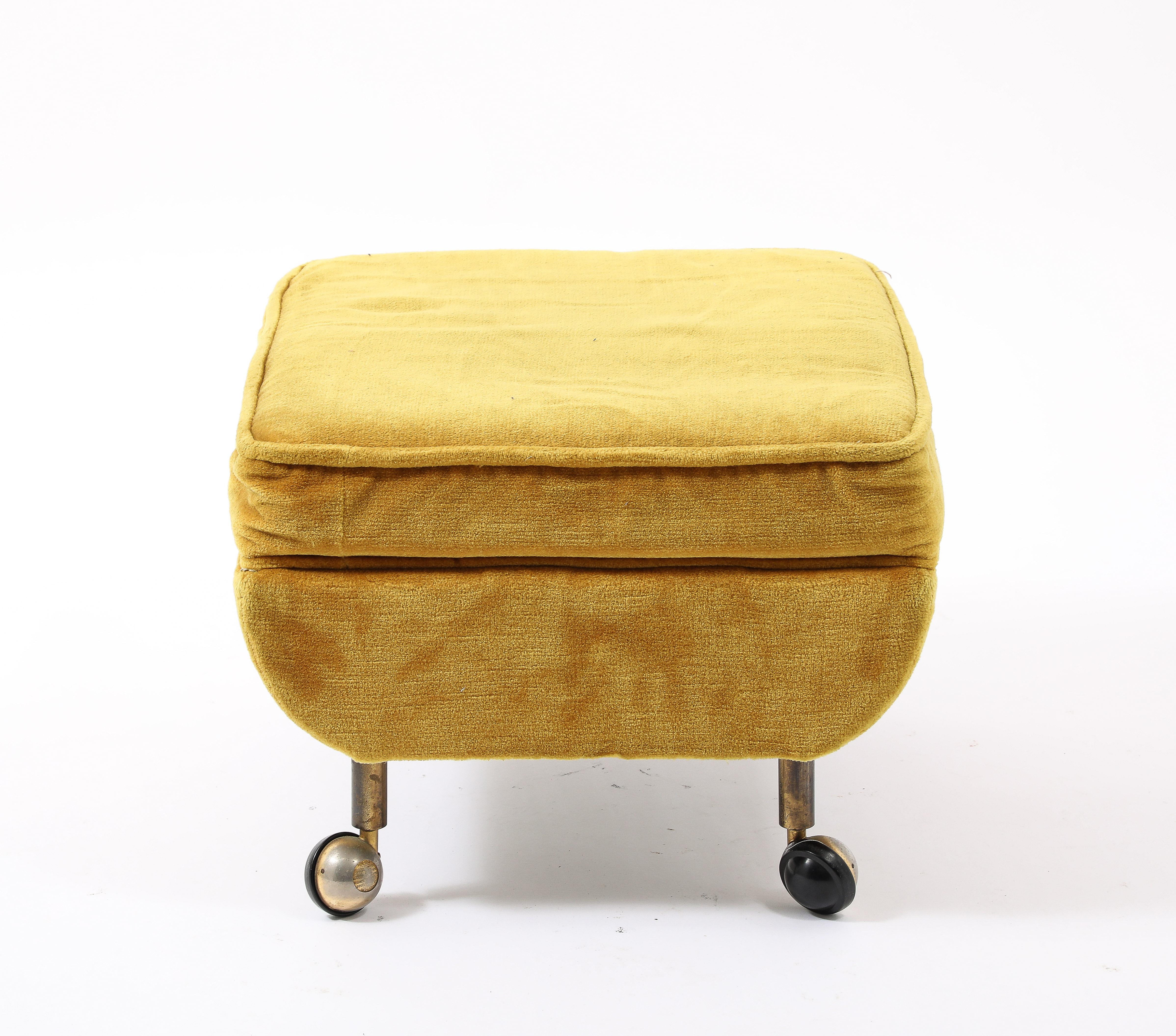 Golden Marco Zanuso “Regent” Armchair, Italy 1950's For Sale 4
