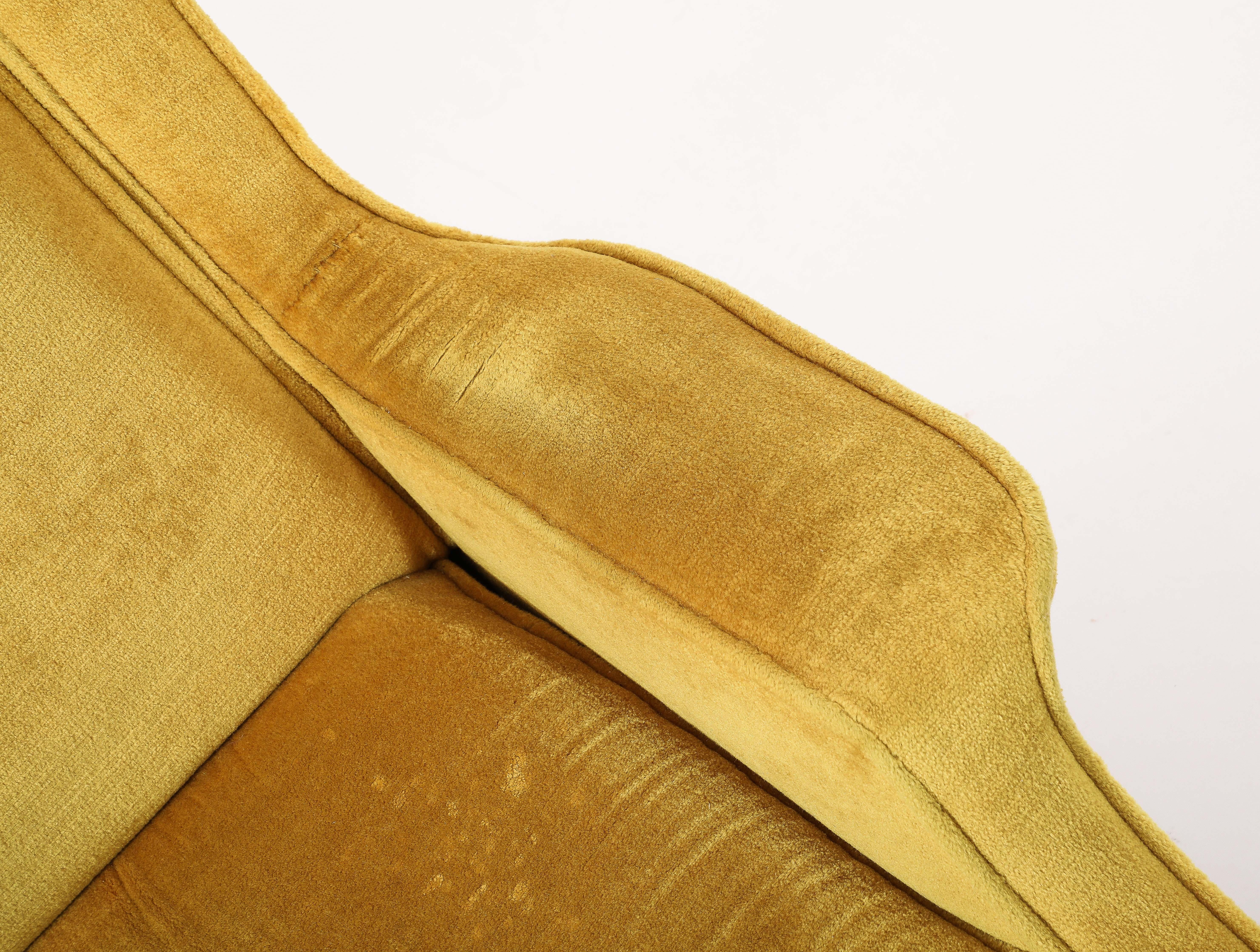 Golden Marco Zanuso “Regent” Armchair, Italy 1950's For Sale 1
