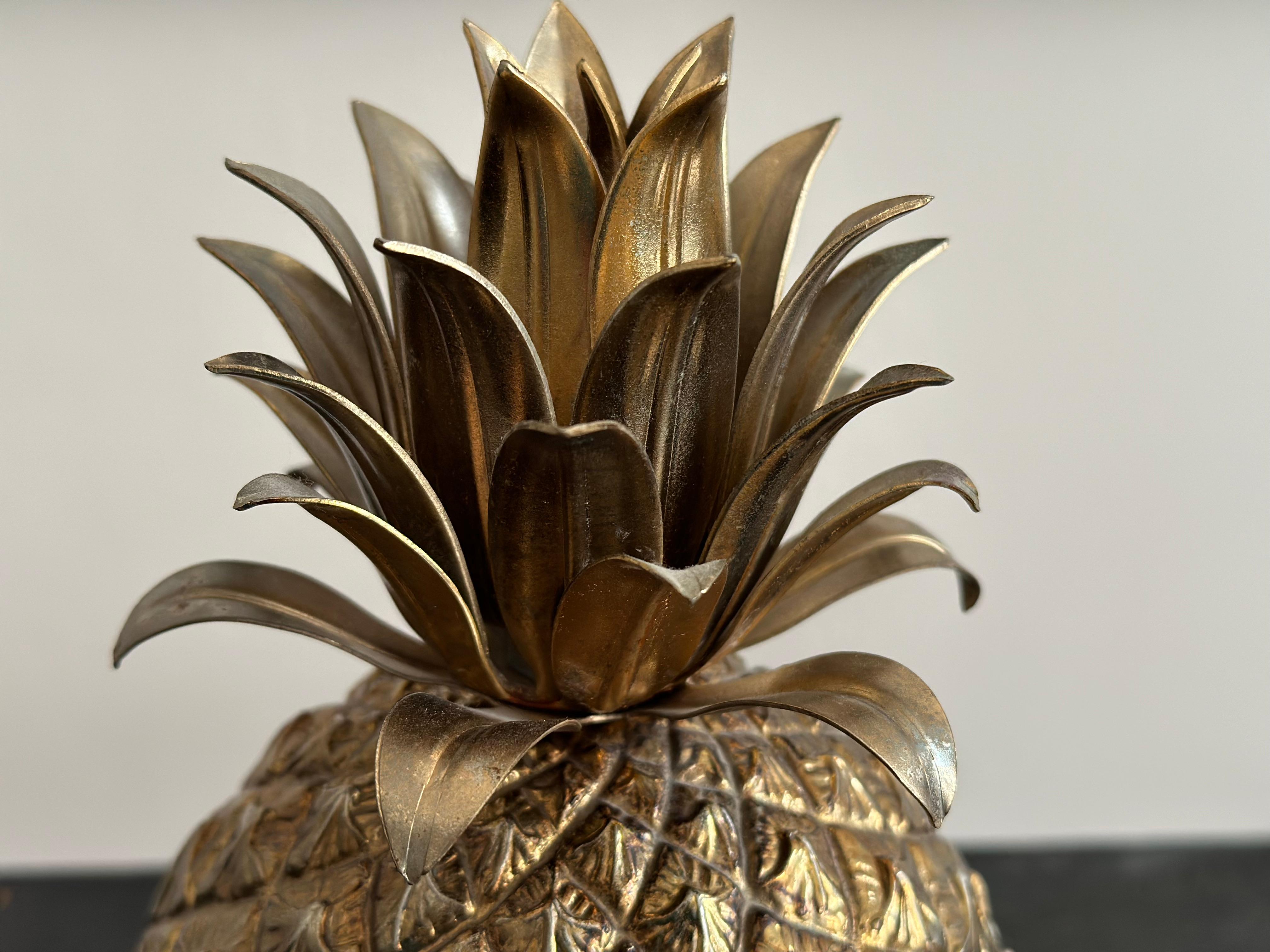 Gilt  Golden Mauro Manetti Pineapple Ice Bucket from Florence, Italy, circa 1970 For Sale