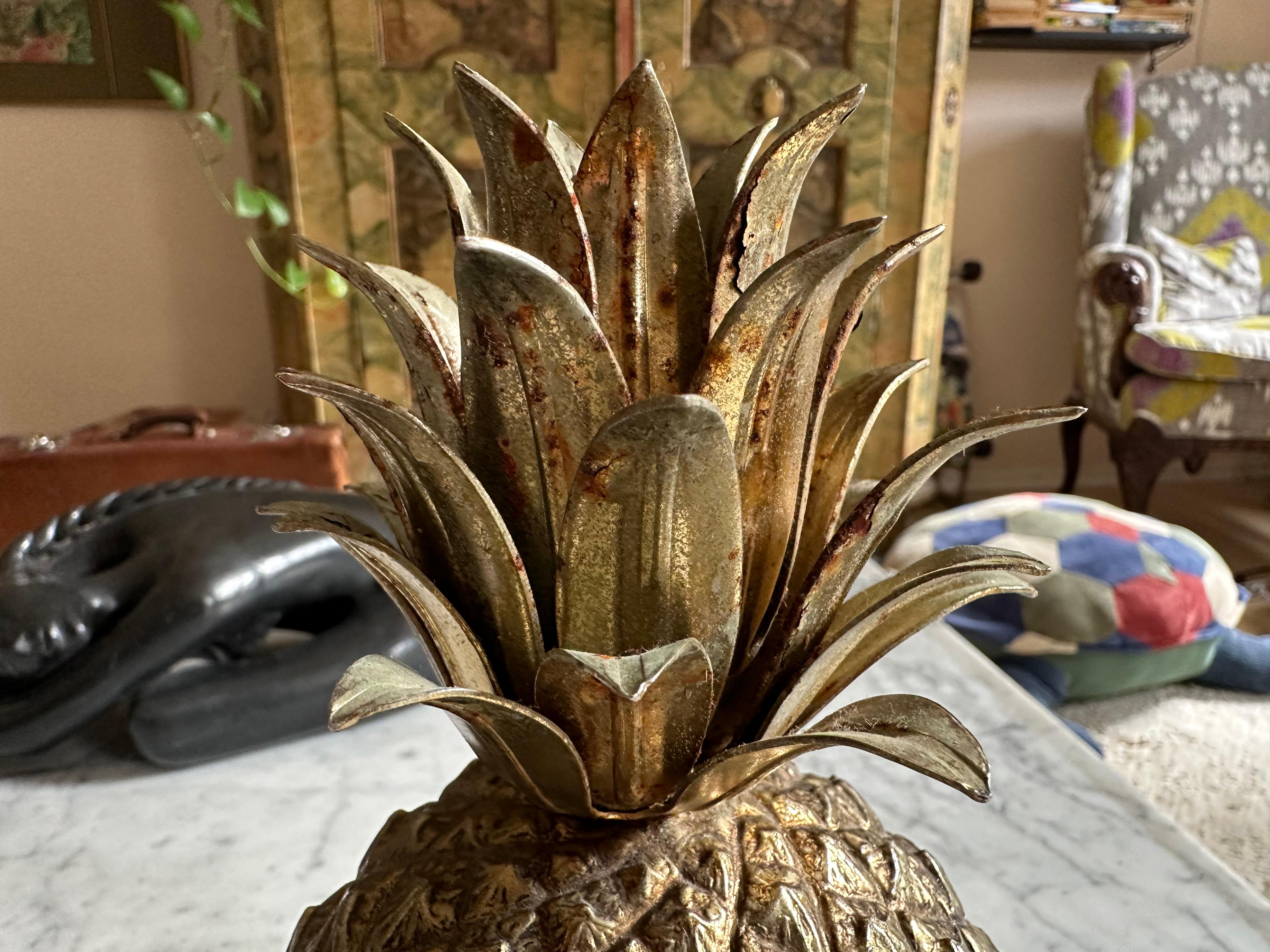 Cubitera dorada con piña Mauro Manetti de Florencia, Italia, hacia 1970 en Bastante bueno estado para la venta en Hamburg, DE