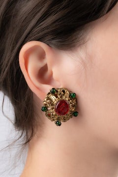 Golden Metal Earrings from the Coco Chanel Period