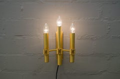 Golden Mid-Century Modern Sciolari Wall Lamp, 1960s Italy