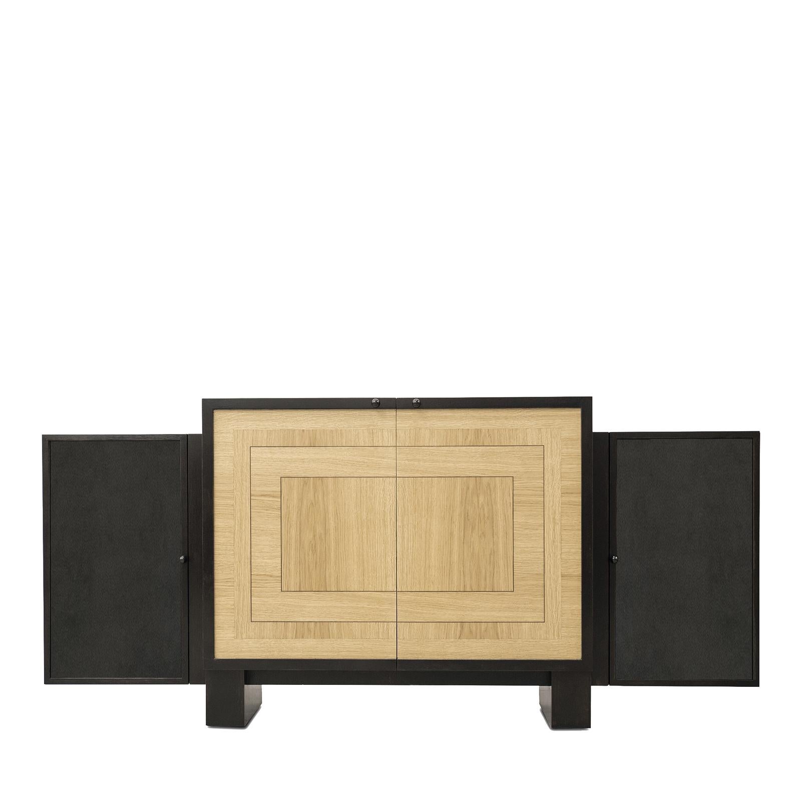 Italian Golden Midnight Sideboard by Chiara Provasi For Sale