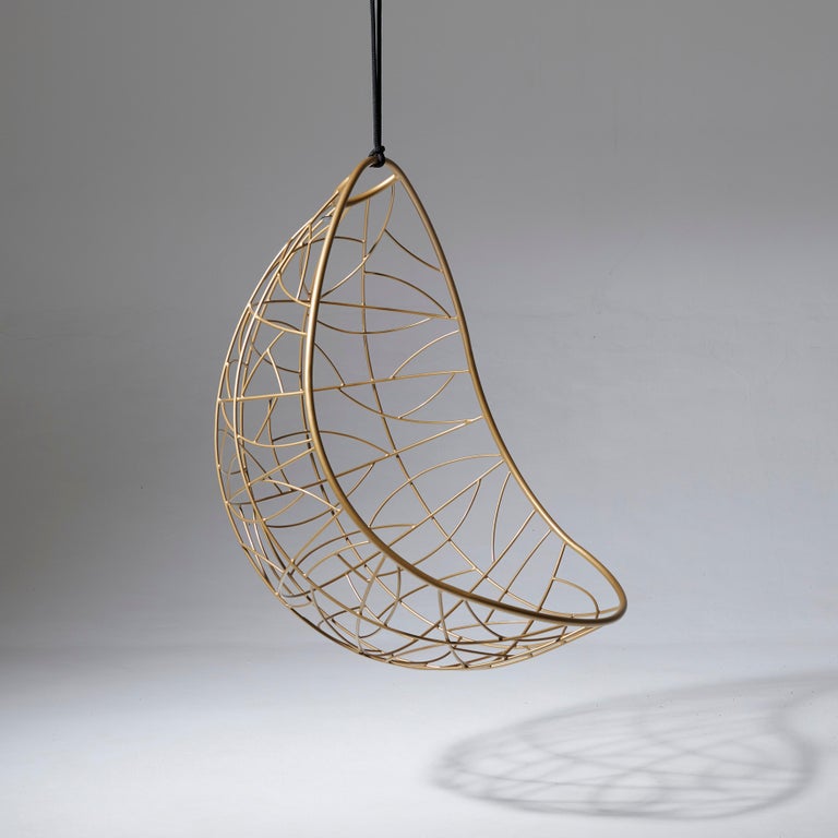 Golden, Minimal Hanging Chair For Sale at 1stDibs
