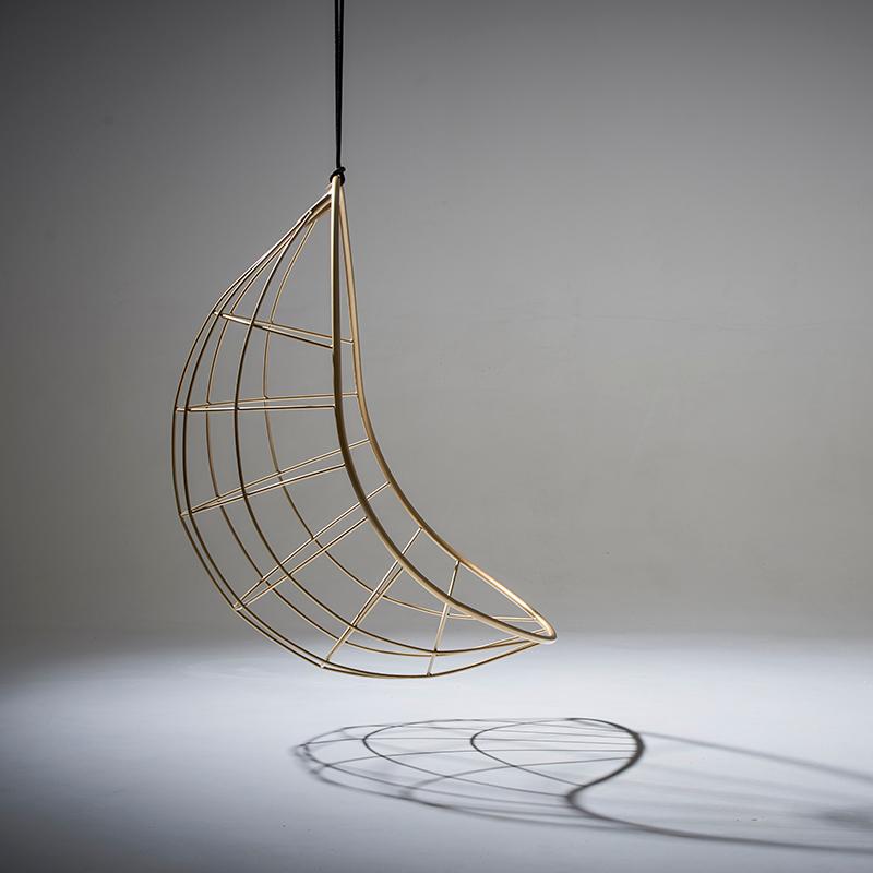 Golden, Minimal Hanging Chair For Sale 1