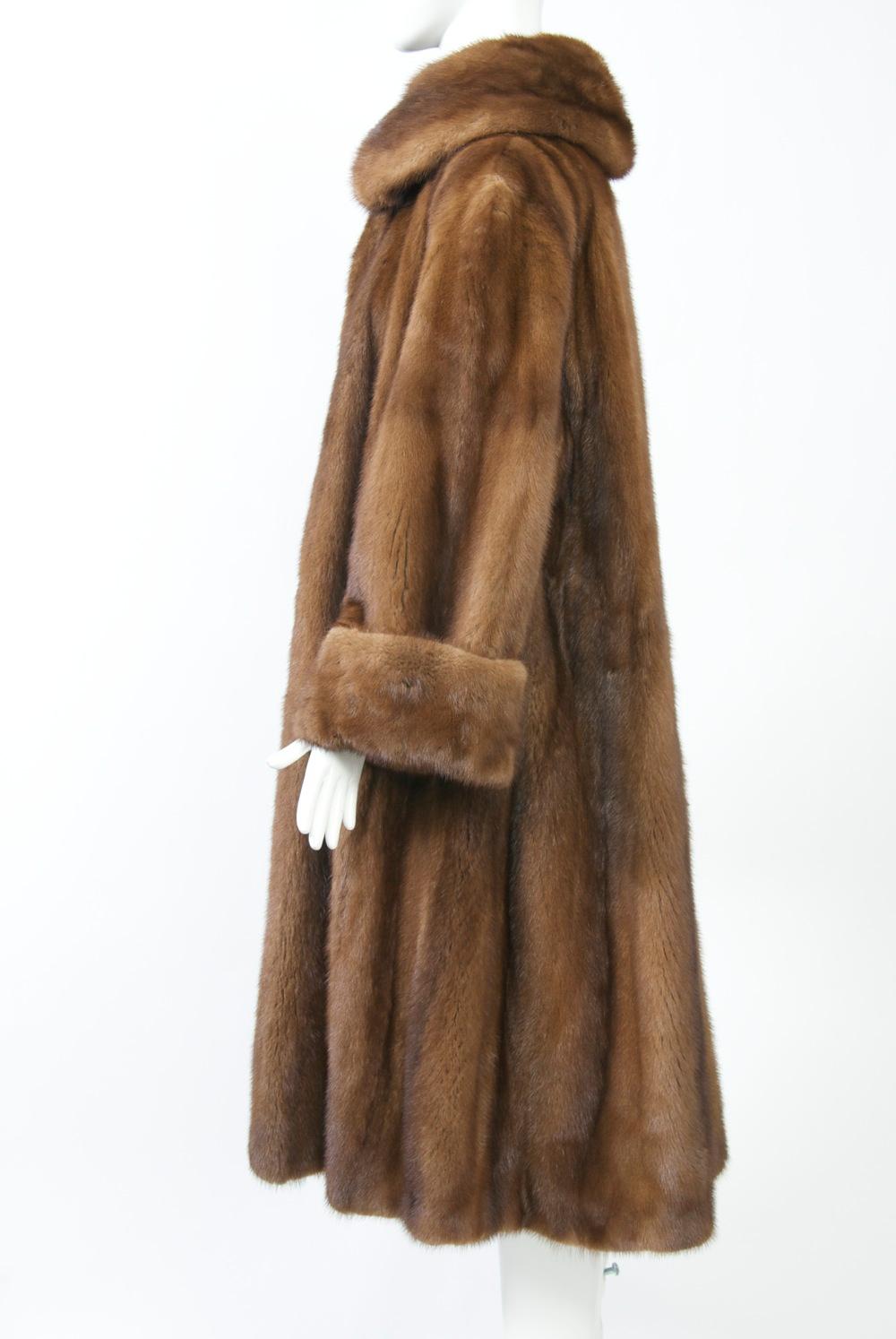 Brown Golden Mink Swing Coat