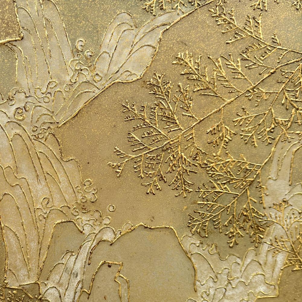 Golden Mountain Scenery-Raumteiler im Angebot 2