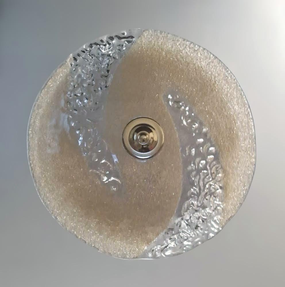 Golden Murano Flush Mount, 2 Available For Sale 1