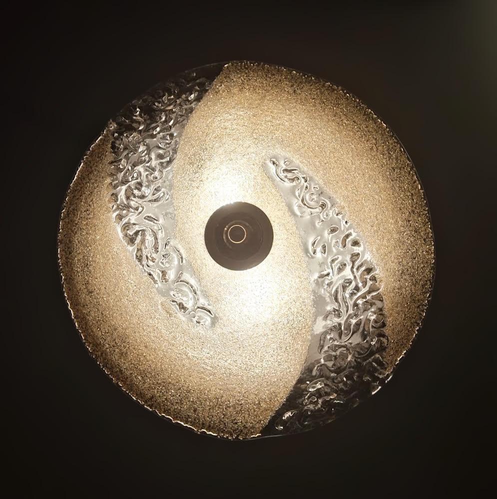 Golden Murano Flush Mount, 2 Available For Sale 2