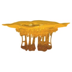 "Golden", Murano Glass centerpiece, Handmade in Italy, Unique Design, 2022