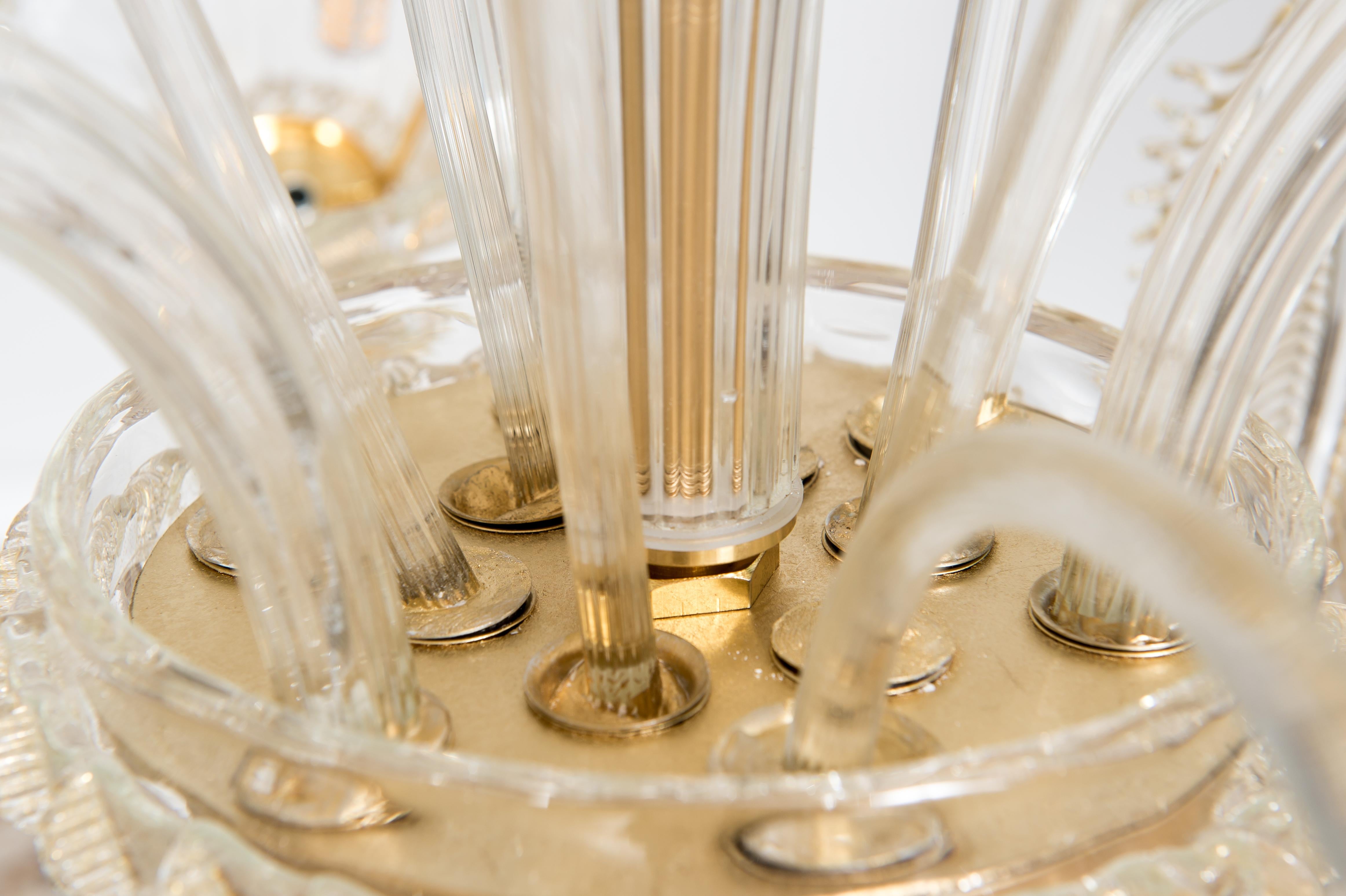 Goldener Murano-Glas-Kronleuchter mit 9 Lights, 21. Jahrhundert, Italien im Angebot 6
