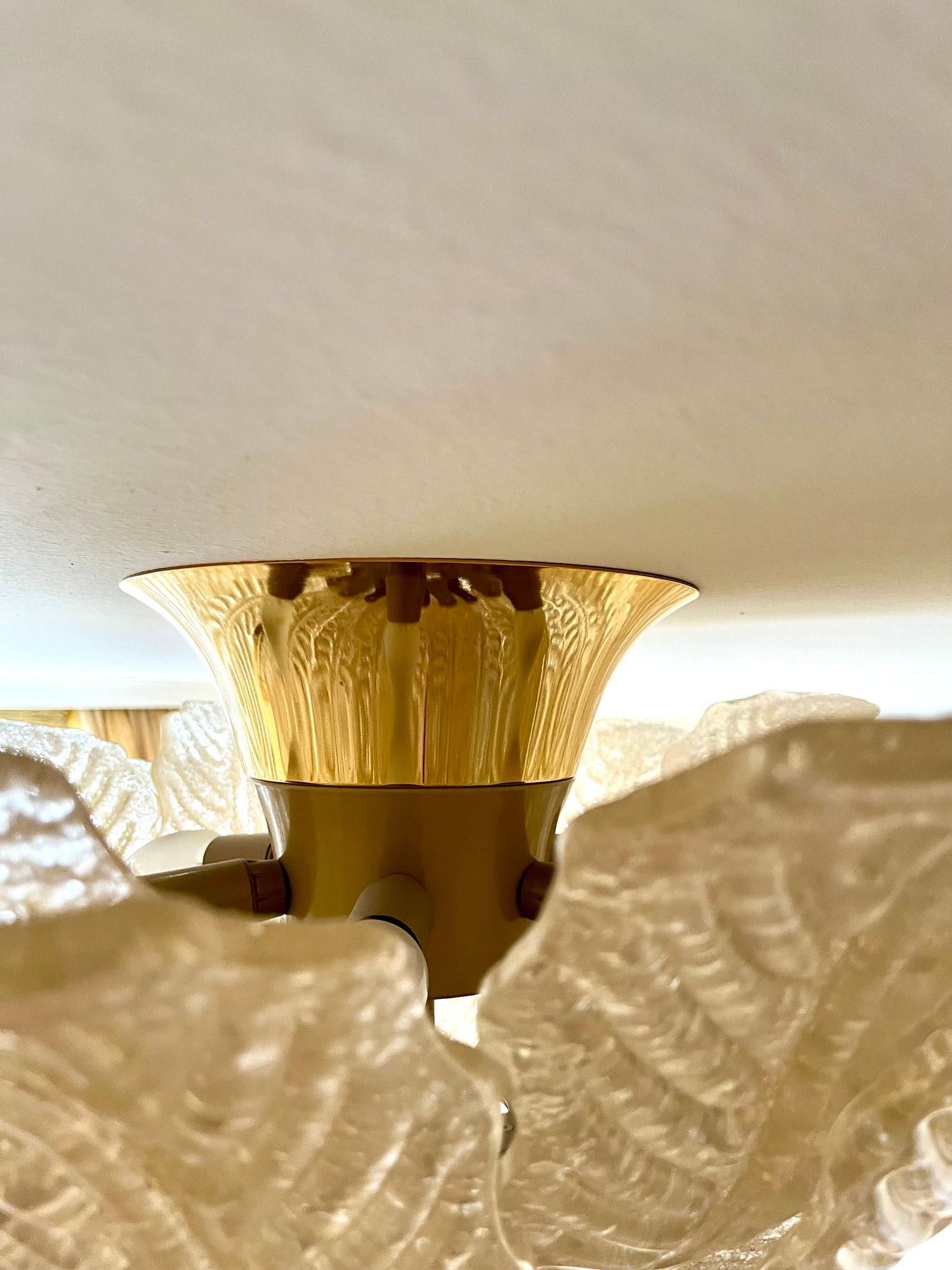 Goldene Murano-Glas-Deckenleuchte von BAROVIER & TOSO, Italien 2002 im Angebot 5