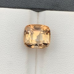 Golden Natural Topaz Ring, Necklace Pendant Loose Gemstone 7.35 Ct Cushion Cut