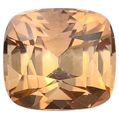 Golden Natural Topaz Ring, Necklace Pendant Loose Gemstone 7.35 Ct Cushion Cut