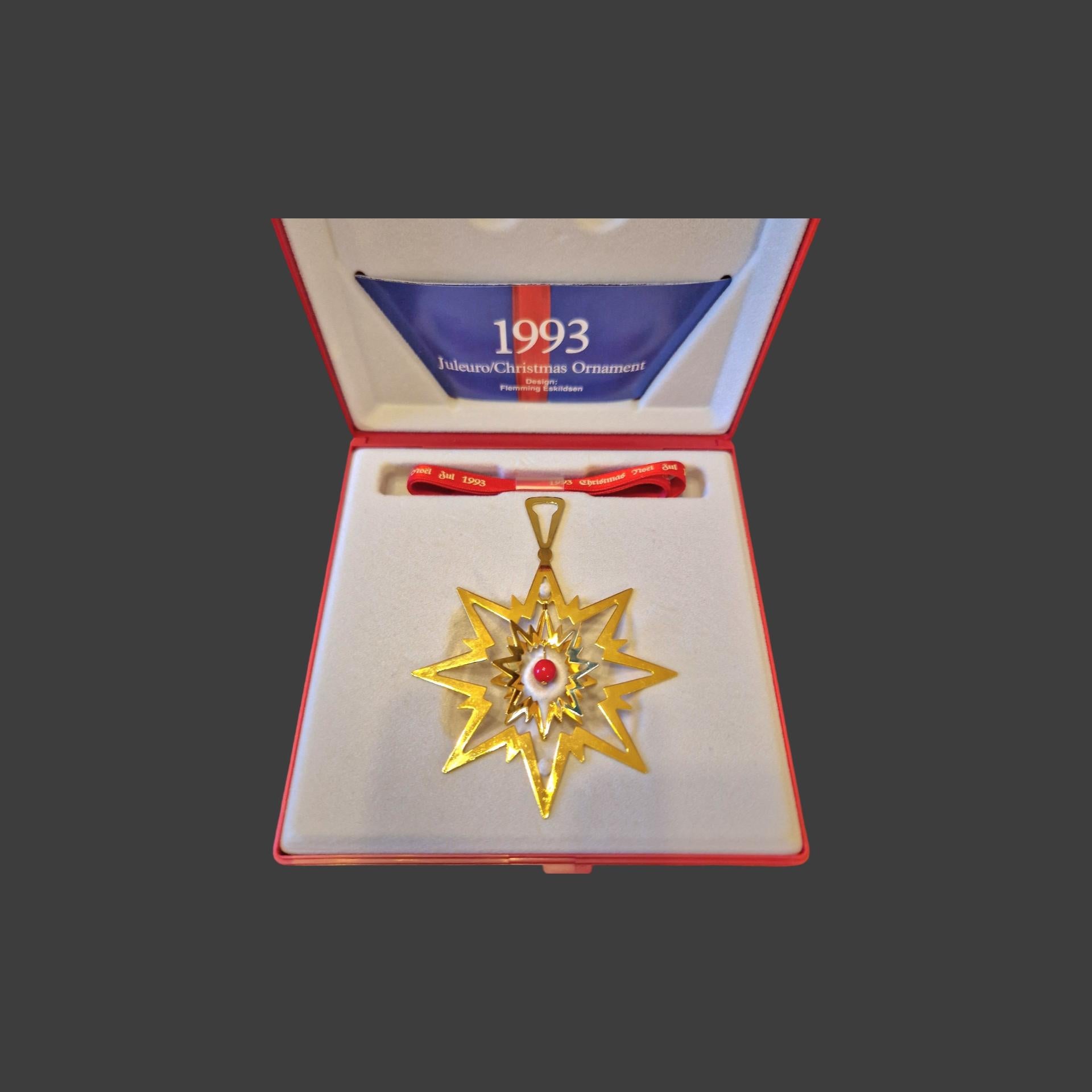 Goldener Nothern Star, Georg Jensen Weihnachtsschmuck 1993, Flemming Eskildsen im Angebot 5