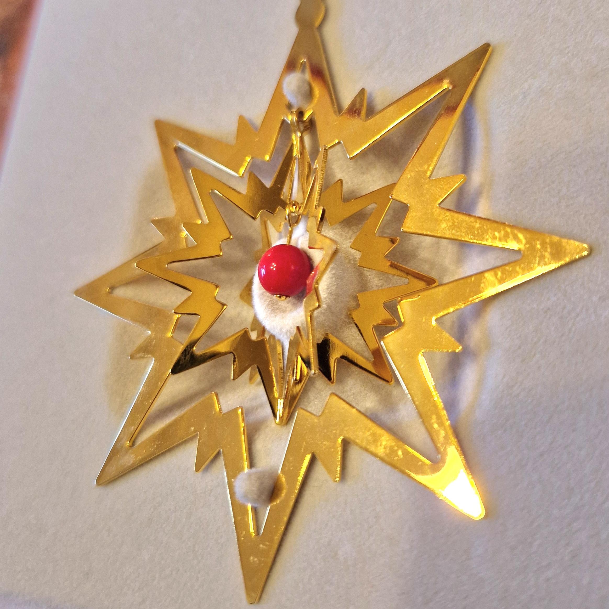 Goldener Nothern Star, Georg Jensen Weihnachtsschmuck 1993, Flemming Eskildsen im Angebot 9