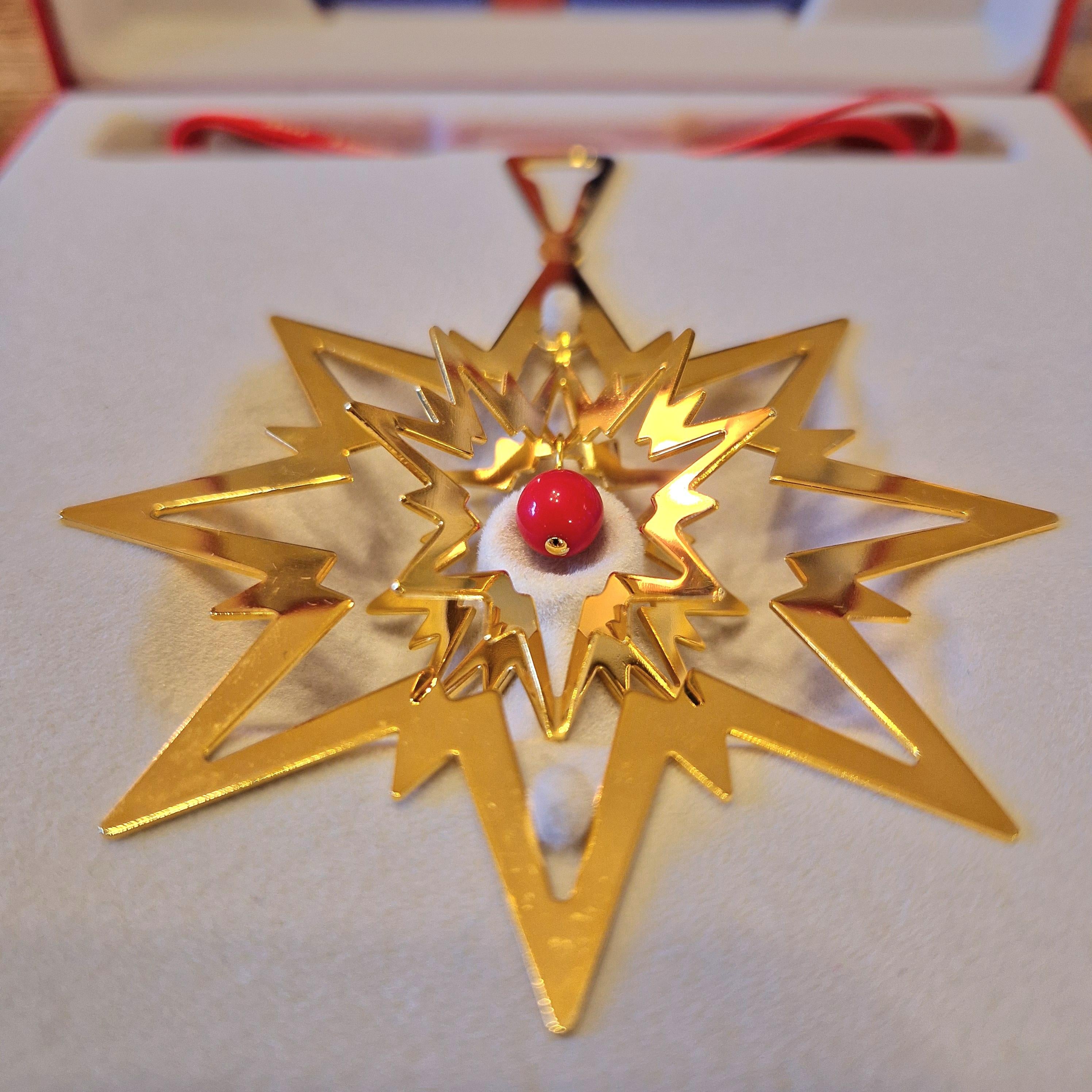 Goldener Nothern Star, Georg Jensen Weihnachtsschmuck 1993, Flemming Eskildsen im Angebot 11
