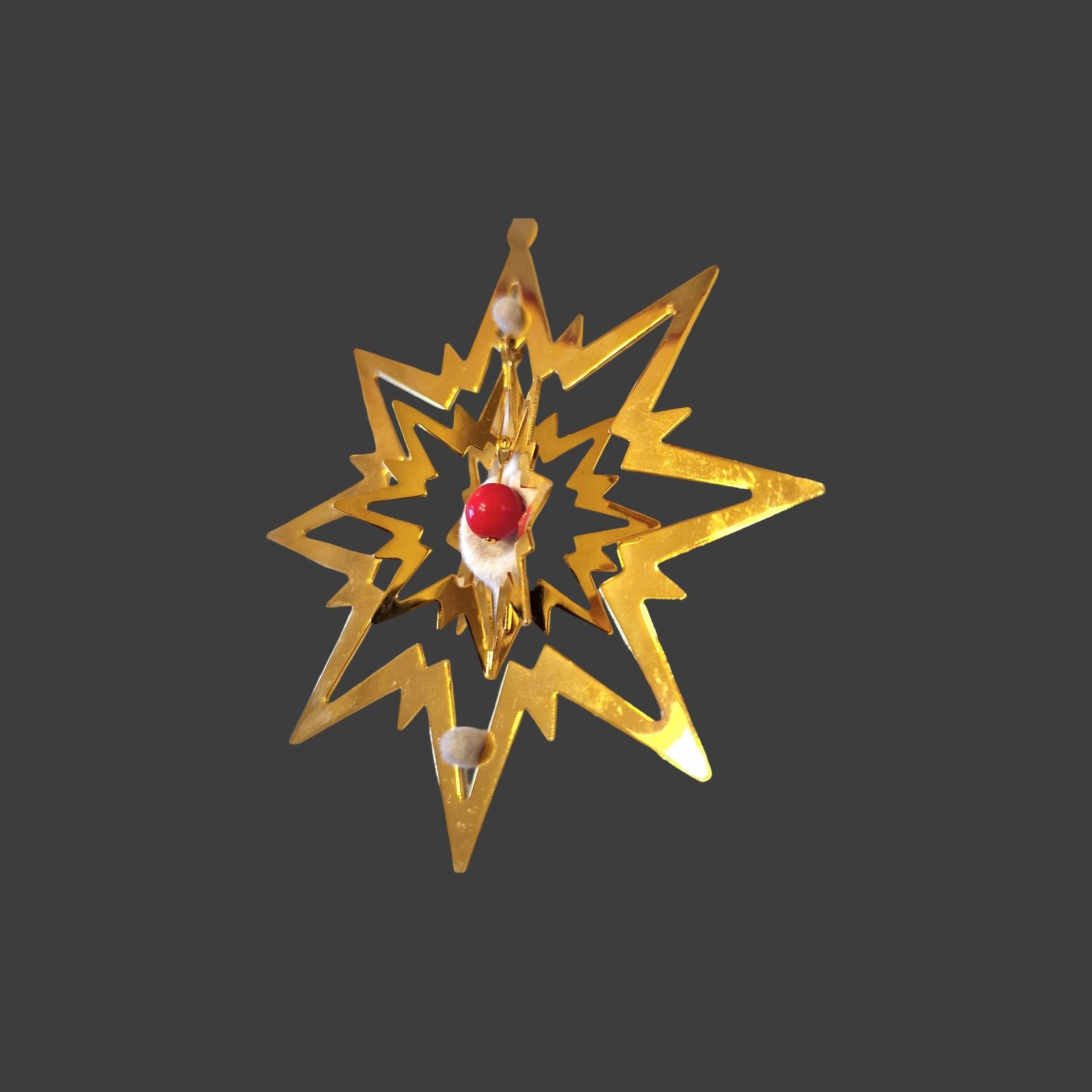 Goldener Nothern Star, Georg Jensen Weihnachtsschmuck 1993, Flemming Eskildsen (Ende des 20. Jahrhunderts) im Angebot