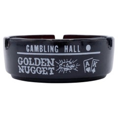 Used Golden Nugget Casino of Las Vegas Black Glass Ashtray