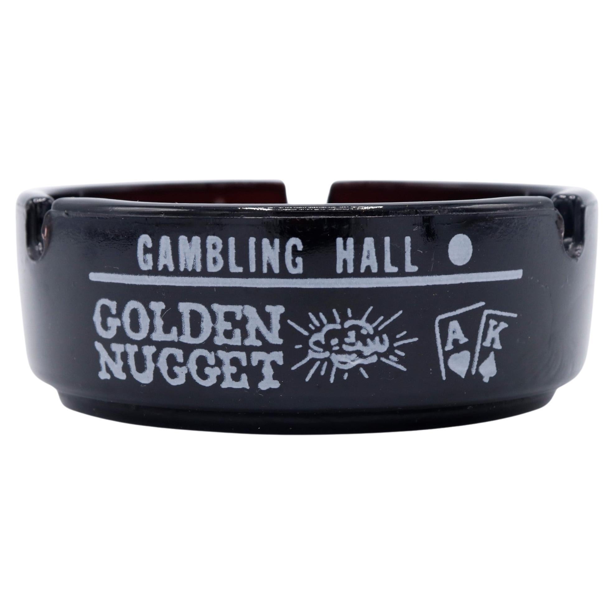 Posacenere in vetro nero del Golden Nugget Casino di LAS Vegas