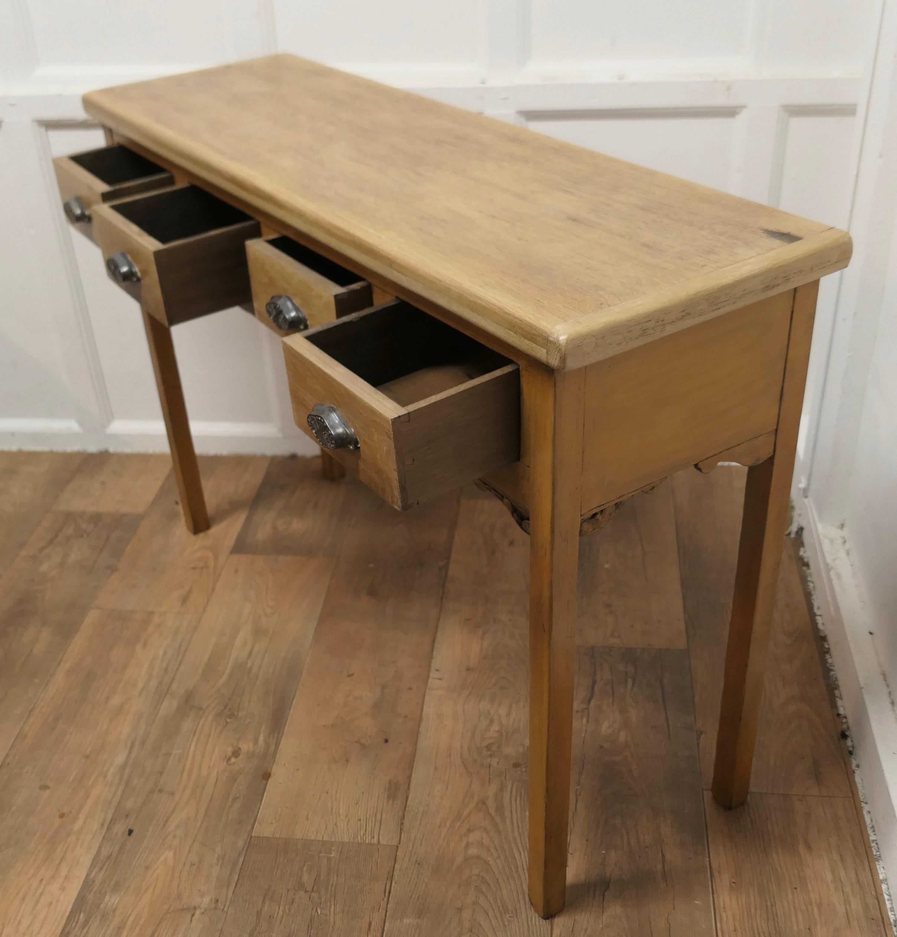 Golden Oak Hall Table, Serving Table  This is a lovely country made piece  For Sale 4