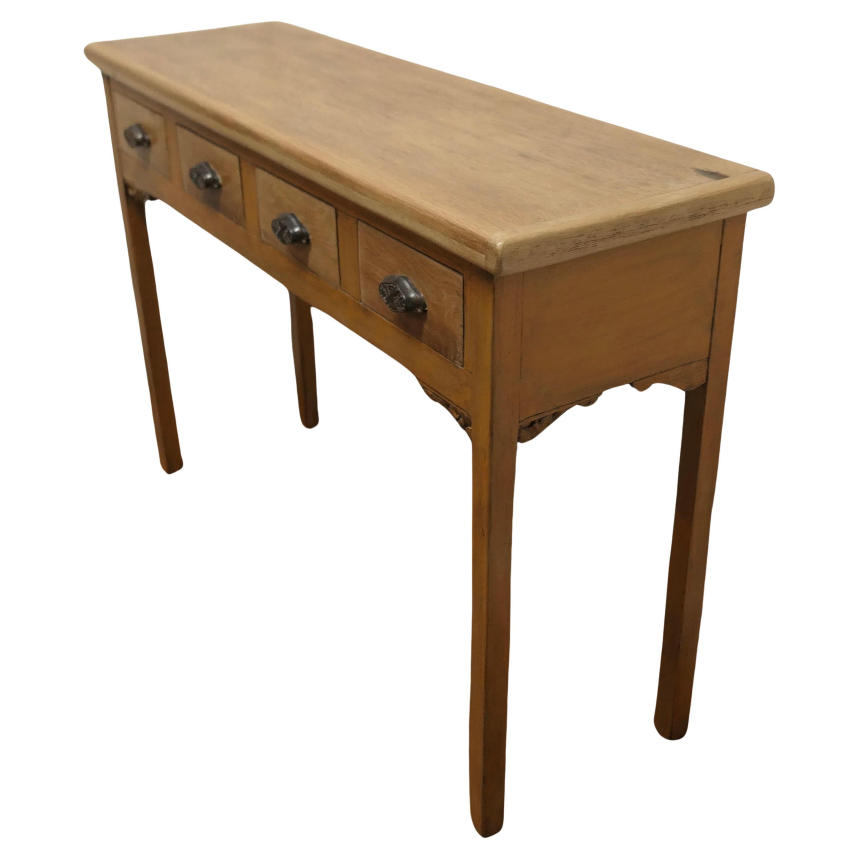 Golden Oak Hall Table, Serving Table  This is a lovely country made piece  For Sale