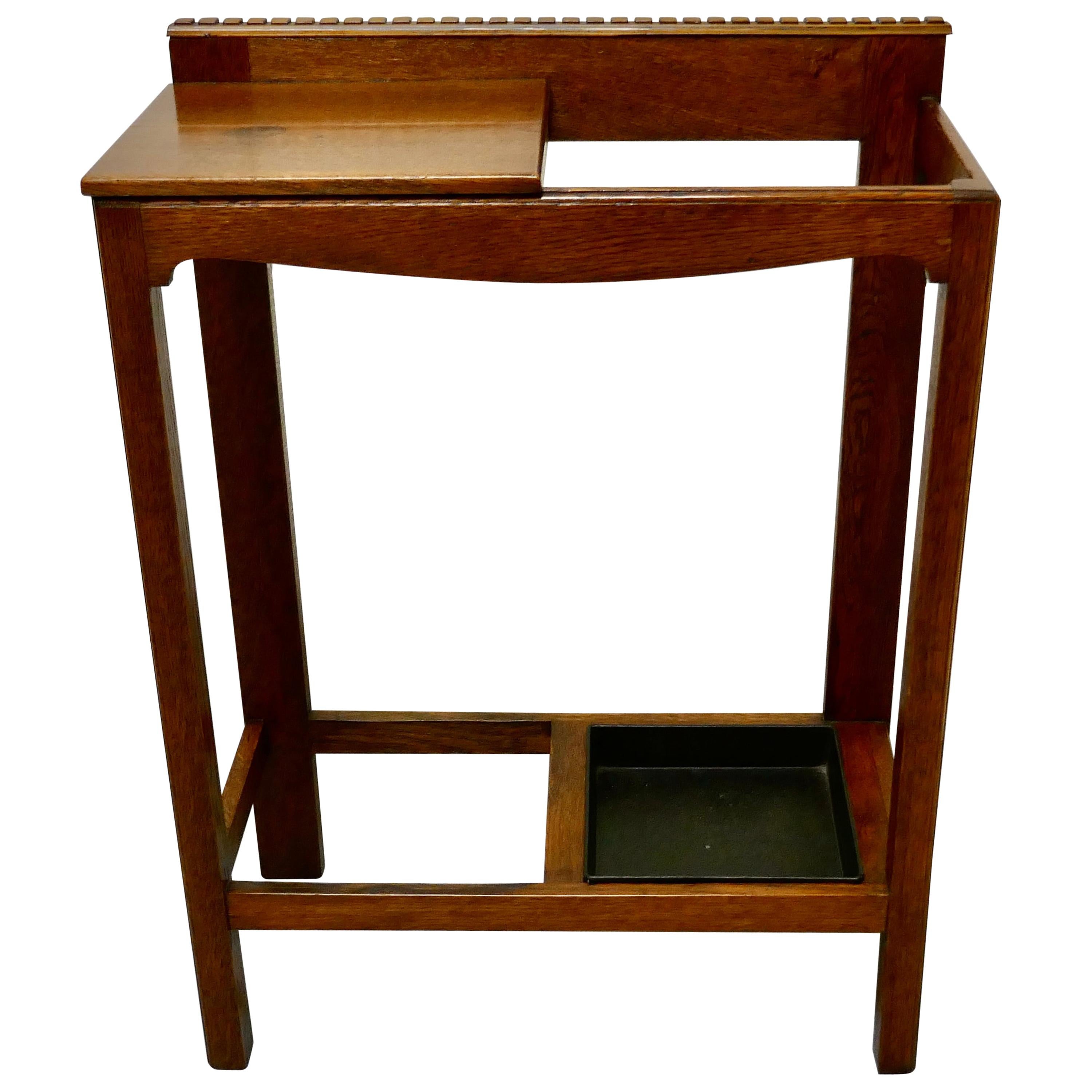 Golden Oak Hall Table Stick Stand For Sale