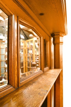 Golden Oak fireplace Mantel with Octagonal Columns