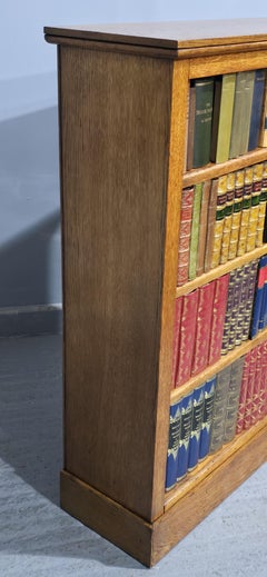 Golden Oak Open Adjustable Library Bookcase