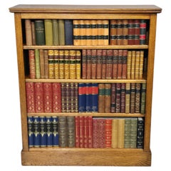 Golden Oak Open Adjustable Library Bookcase