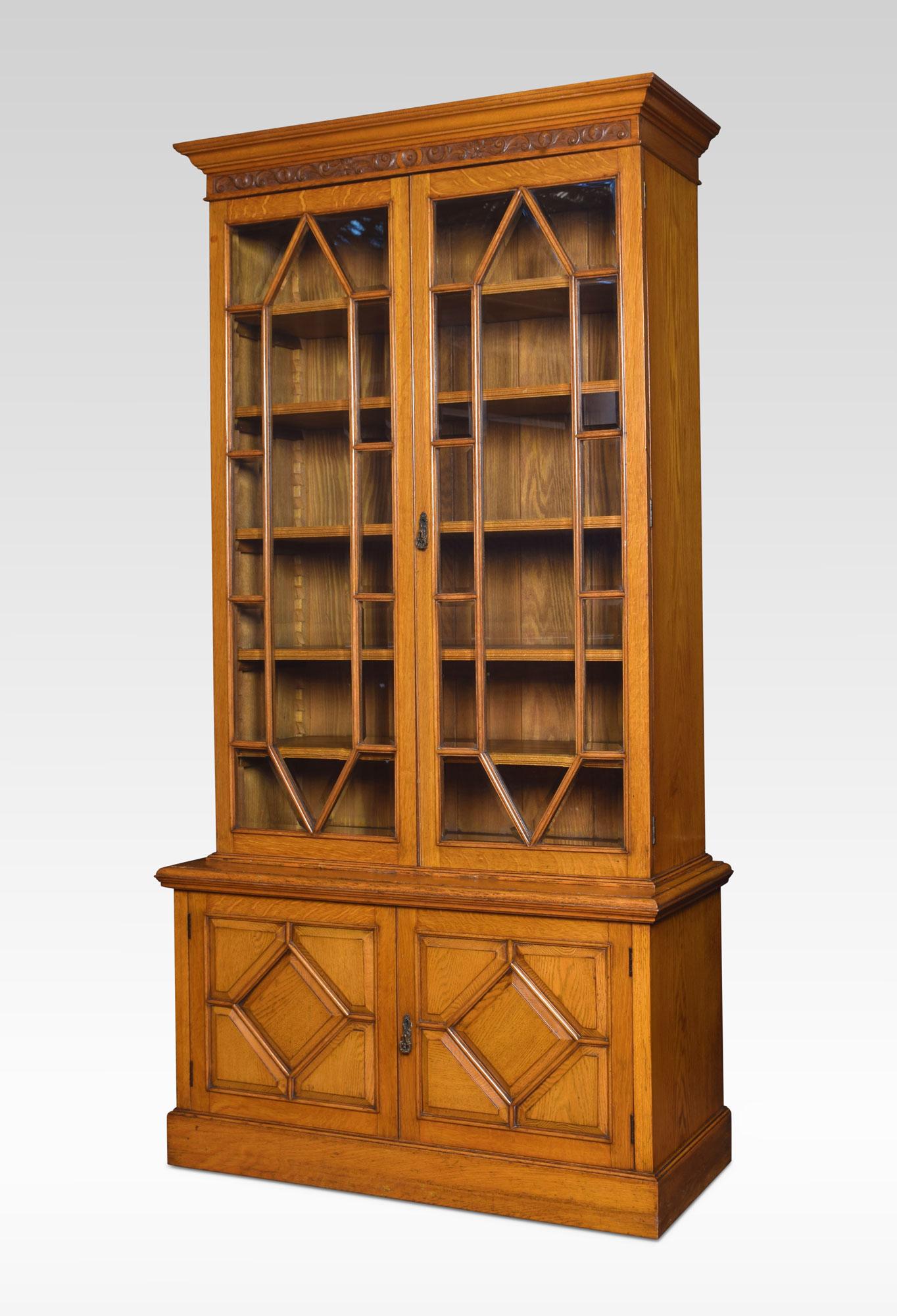 golden oak bookcase