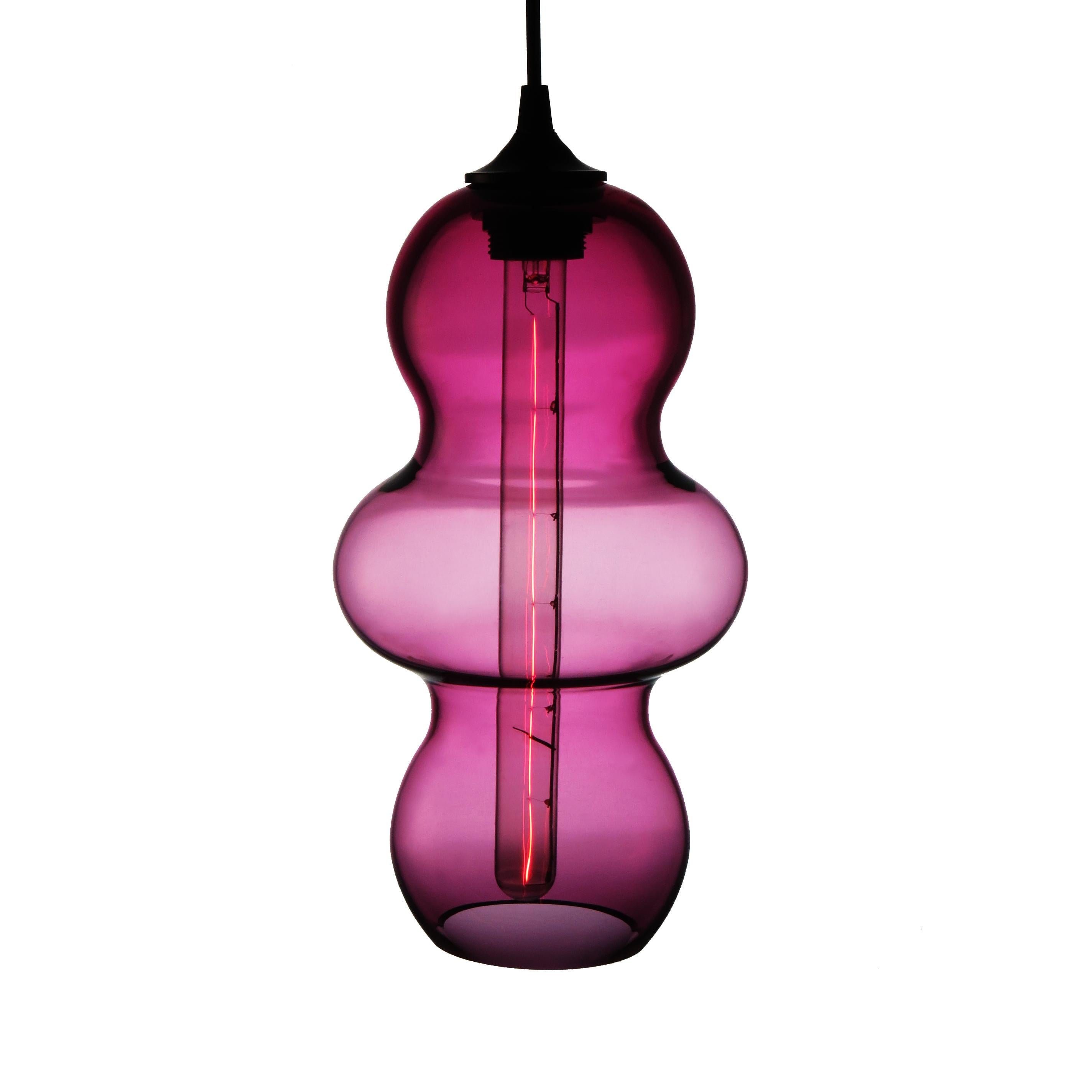 Mexican Golden Olive Contemporary Organic Architectural Hand Blown Pendant Lamp For Sale