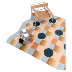 Jensin Okunishi Studio Golden Ombré Checkered Himalayan Wool Platforms Rug